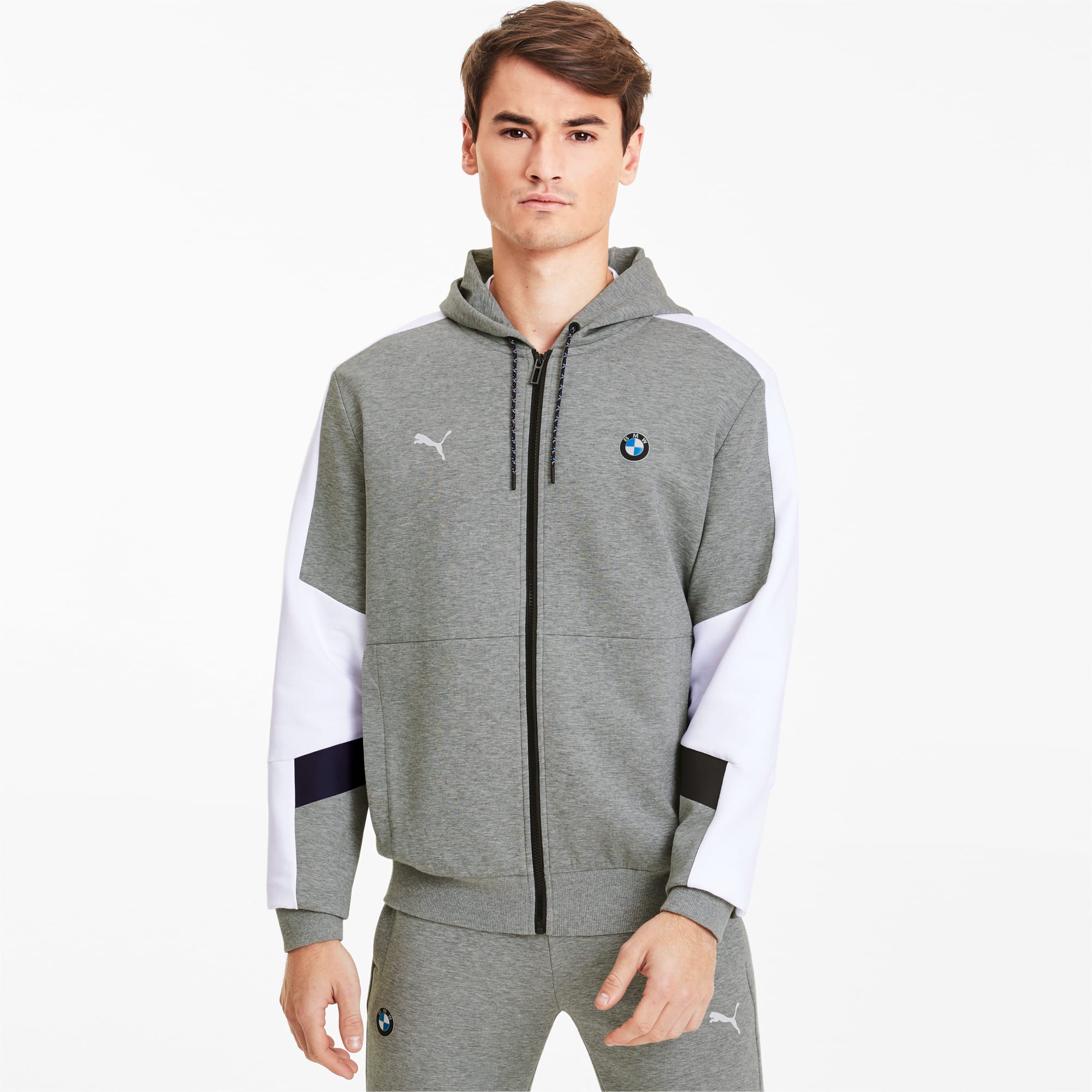 puma men's bmw motorsport hooded sweat jacket