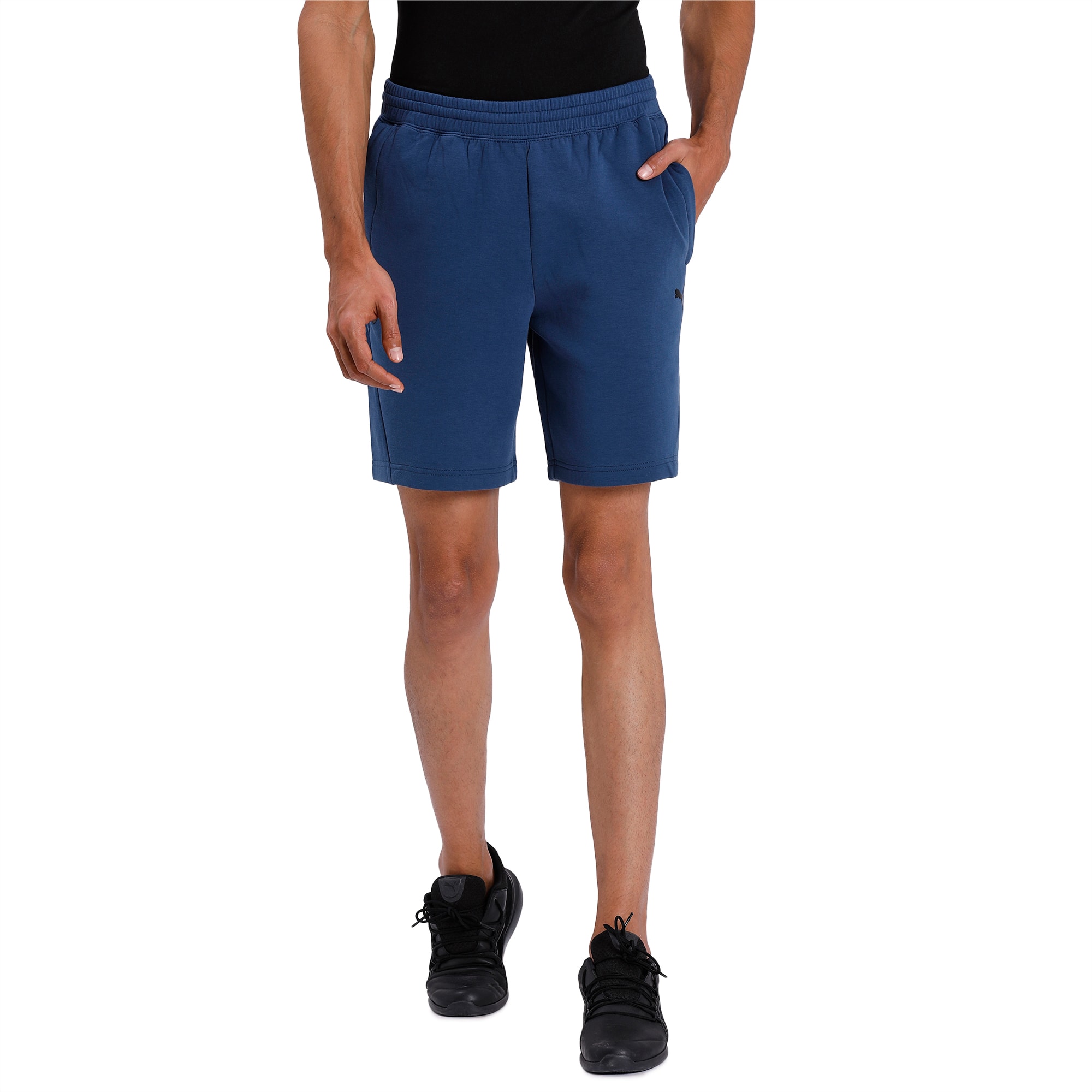 denim sweat shorts