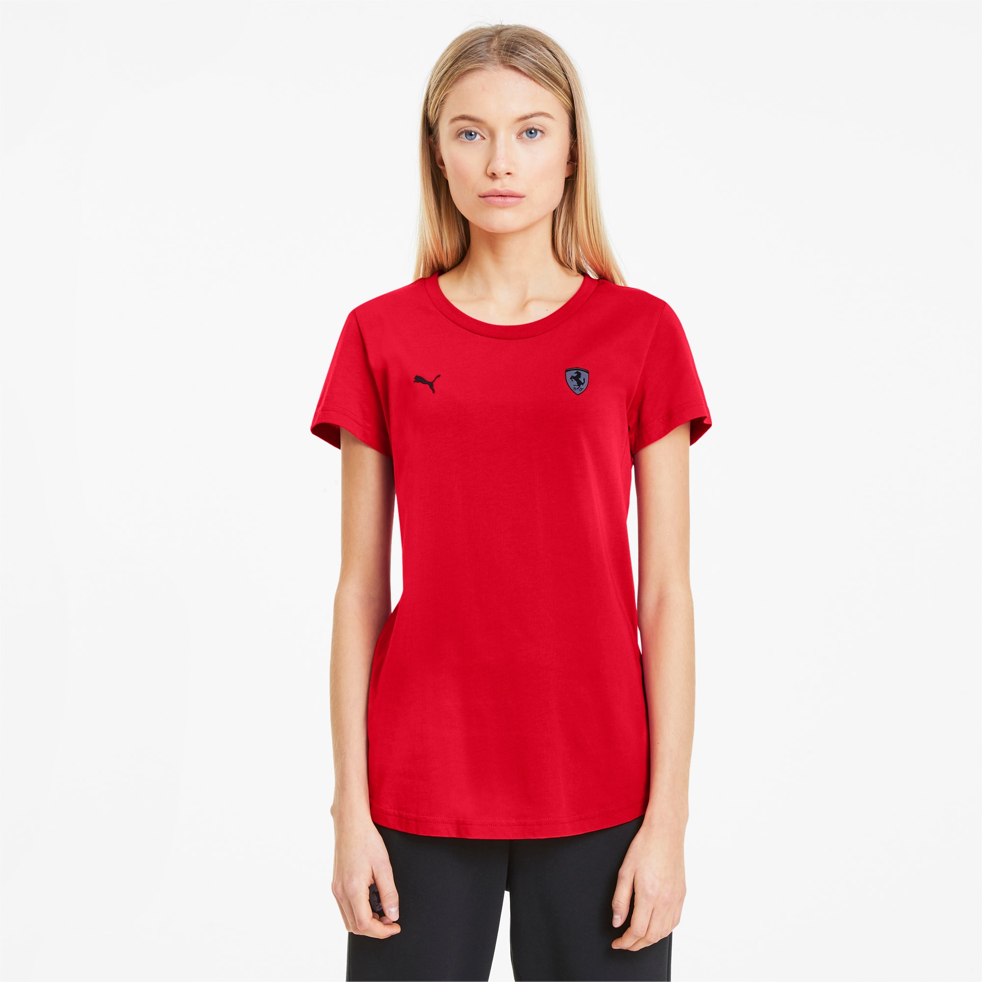 Scuderia Ferrari Women S Small Shield Tee Puma Us