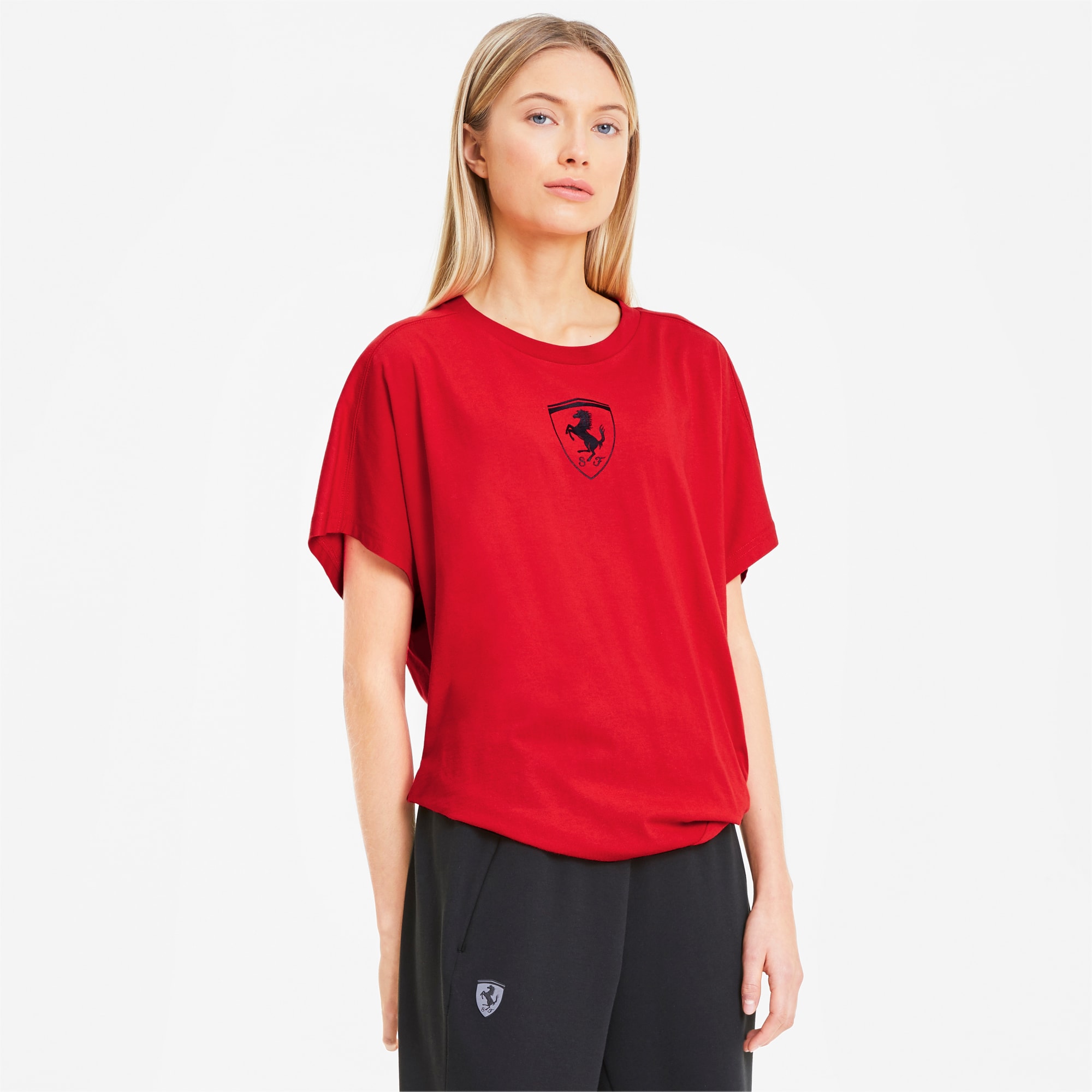 Scuderia Ferrari Women S Big Shield Tee Puma Us