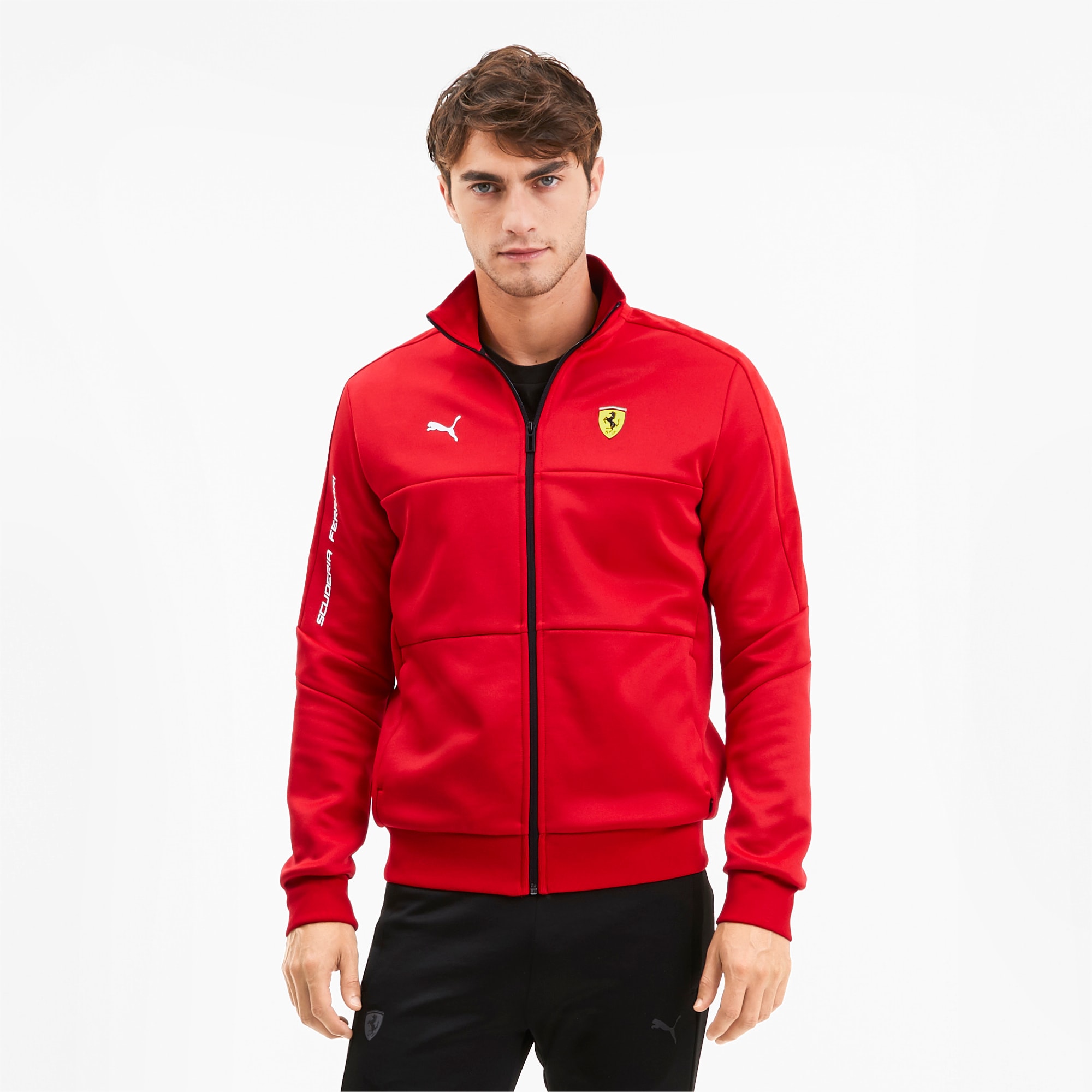 Puma ferrari мужская. Олимпийка Puma SF t7 track Jacket. Пума Скудерия Феррари куртка. Олимпийка Puma Ferrari t7 track Jacket. Puma Scuderia Ferrari олимпийка.