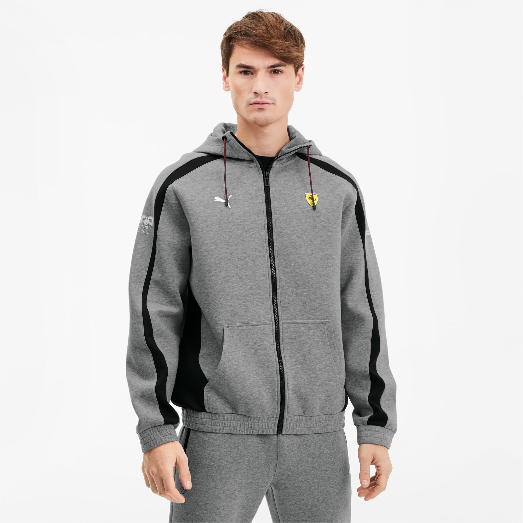 Puma公式 フェラーリ フーデッド スウェット ジャケット パーカー モータースポーツ アパレルウェア Medium Gray Heather プーマ スウェット パーカー プーマ