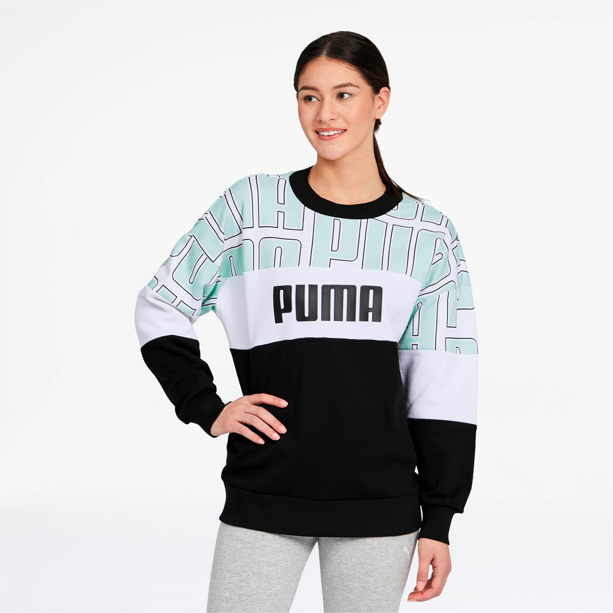 puma crew neck sweatshirt womens