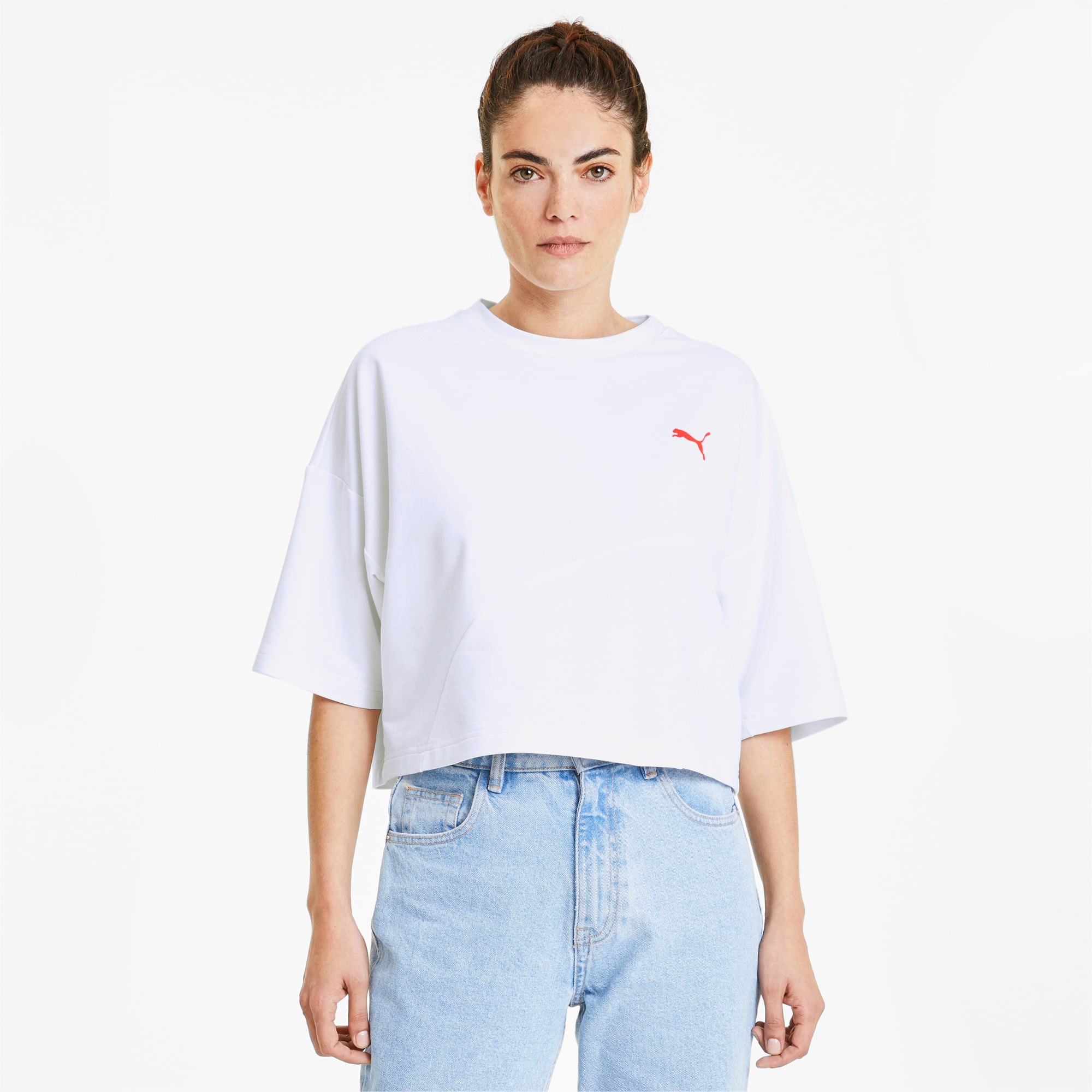 Puma white cheap crop top