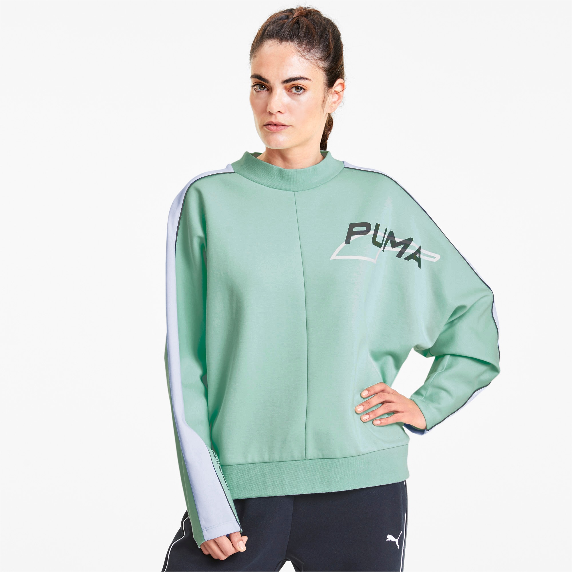 green puma sweater