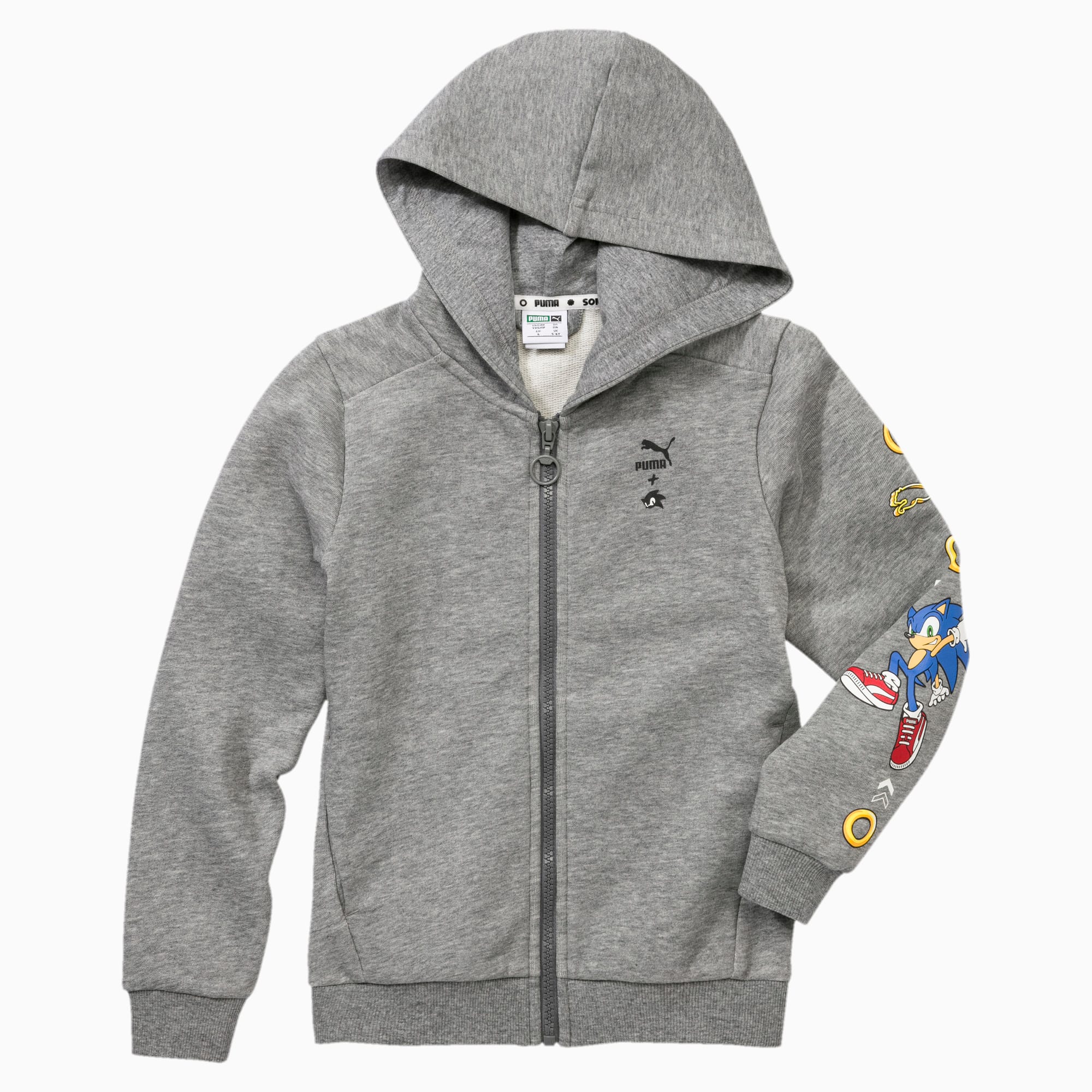 puma boys heathered tech hoodie