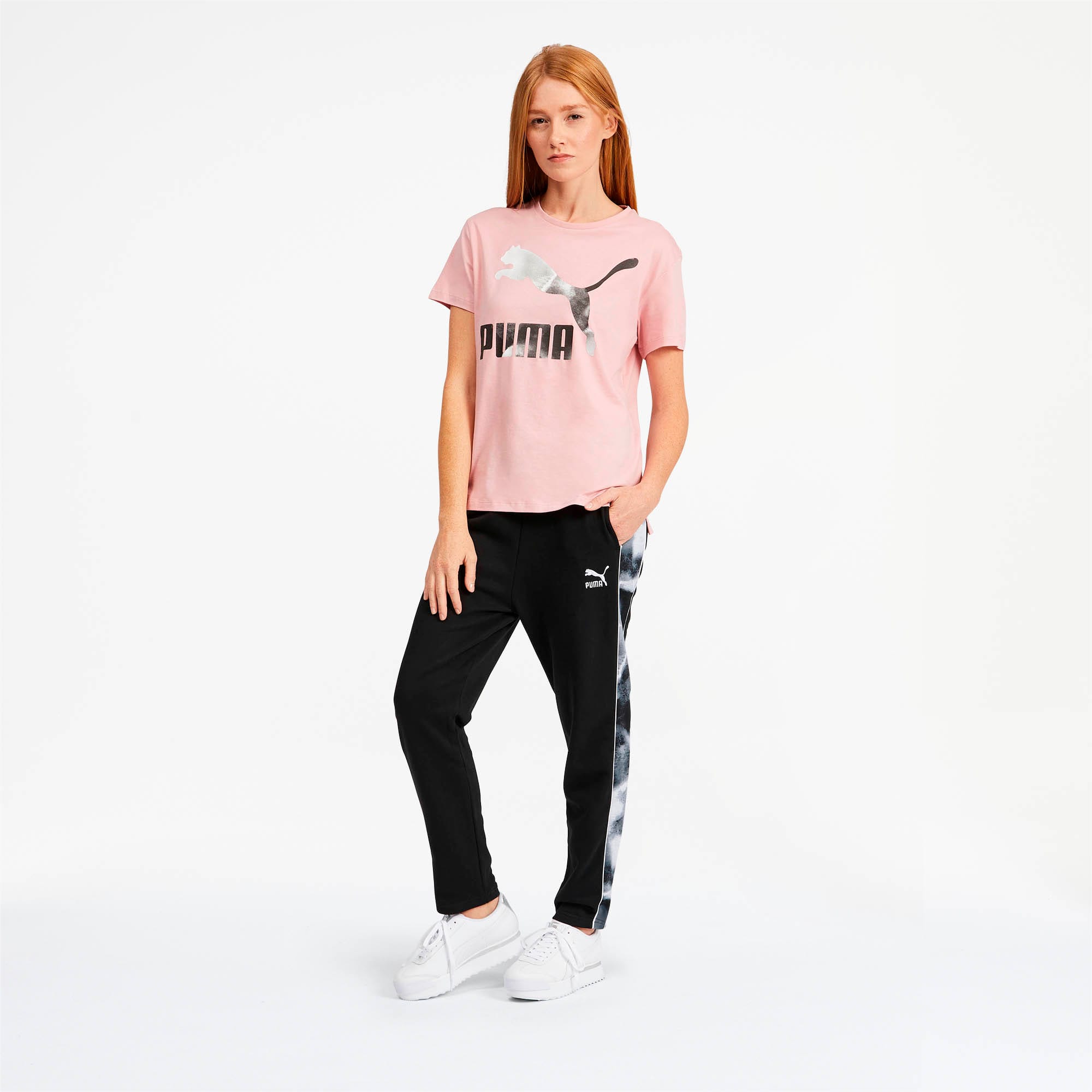 NEW Puma Women's Classics T7 Track Pants - Bubblegum Pink / White