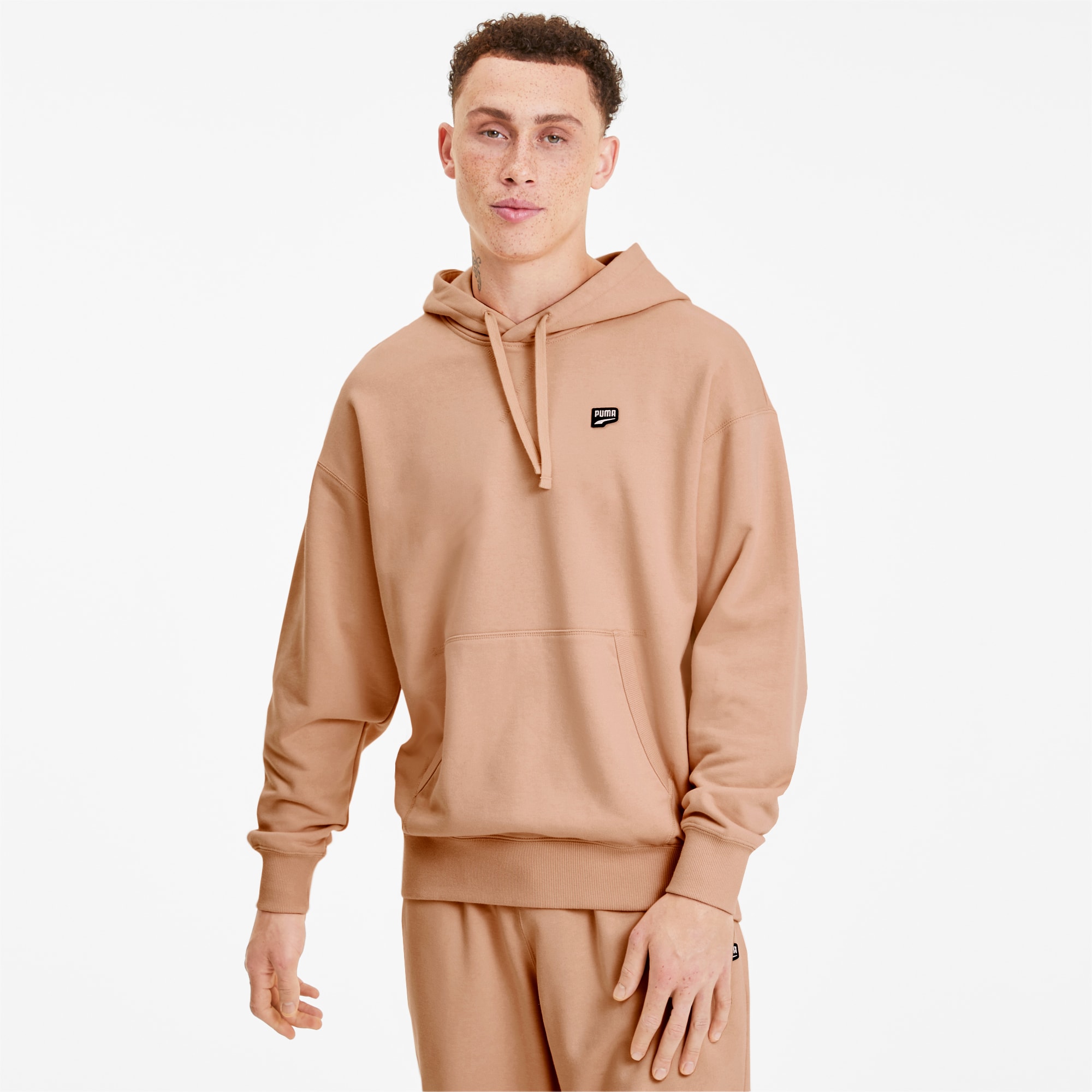 khaki puma hoodie mens