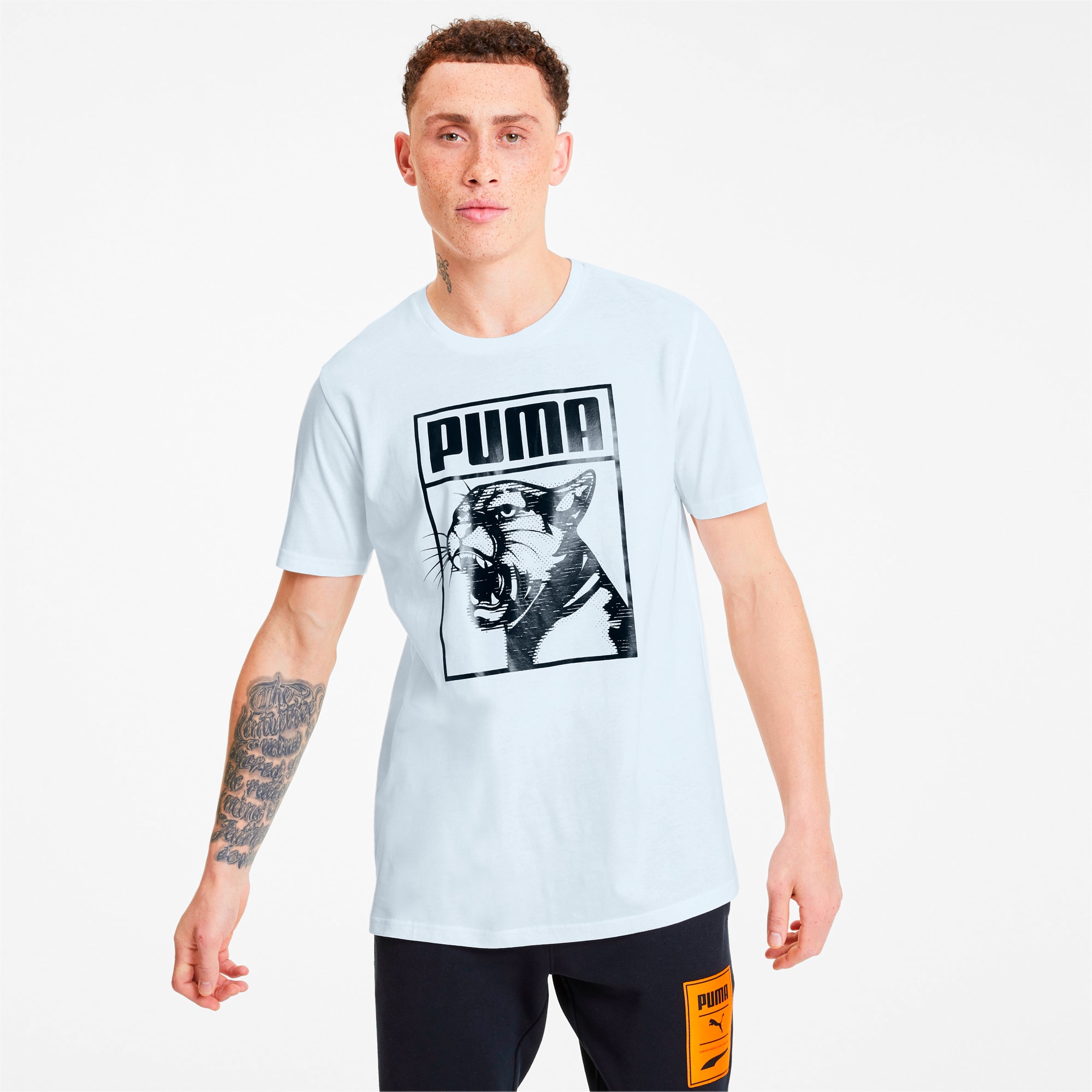 puma graphic box logo tee