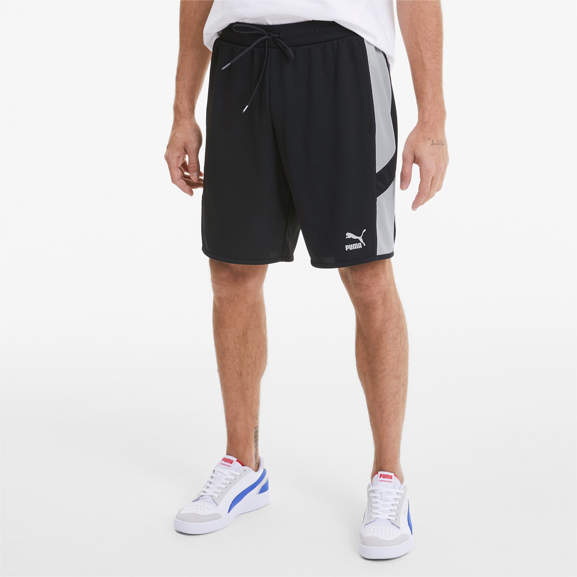 mens black puma shorts