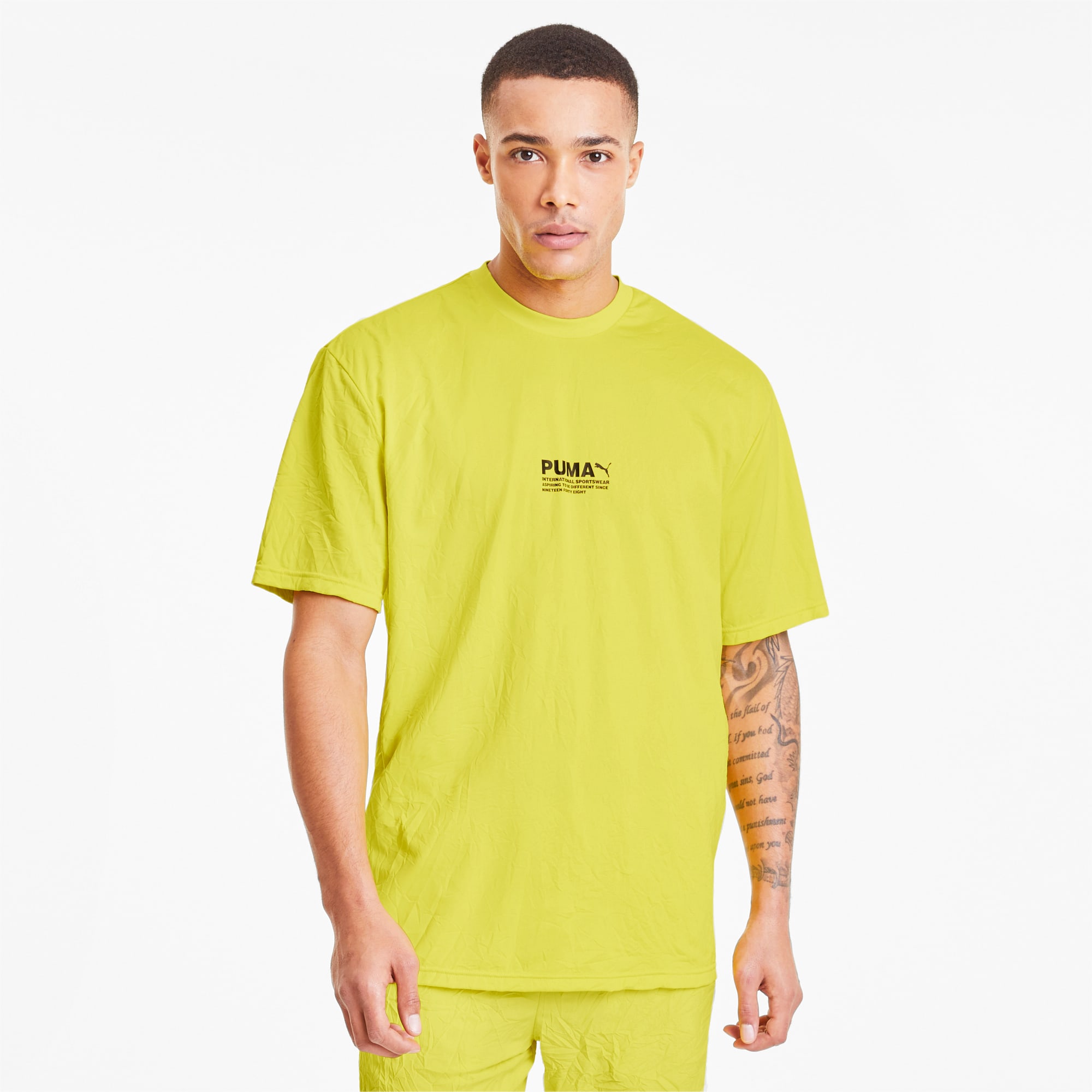 Avenir Crinkle Men S Tee Meadowlark Puma Shoes Puma
