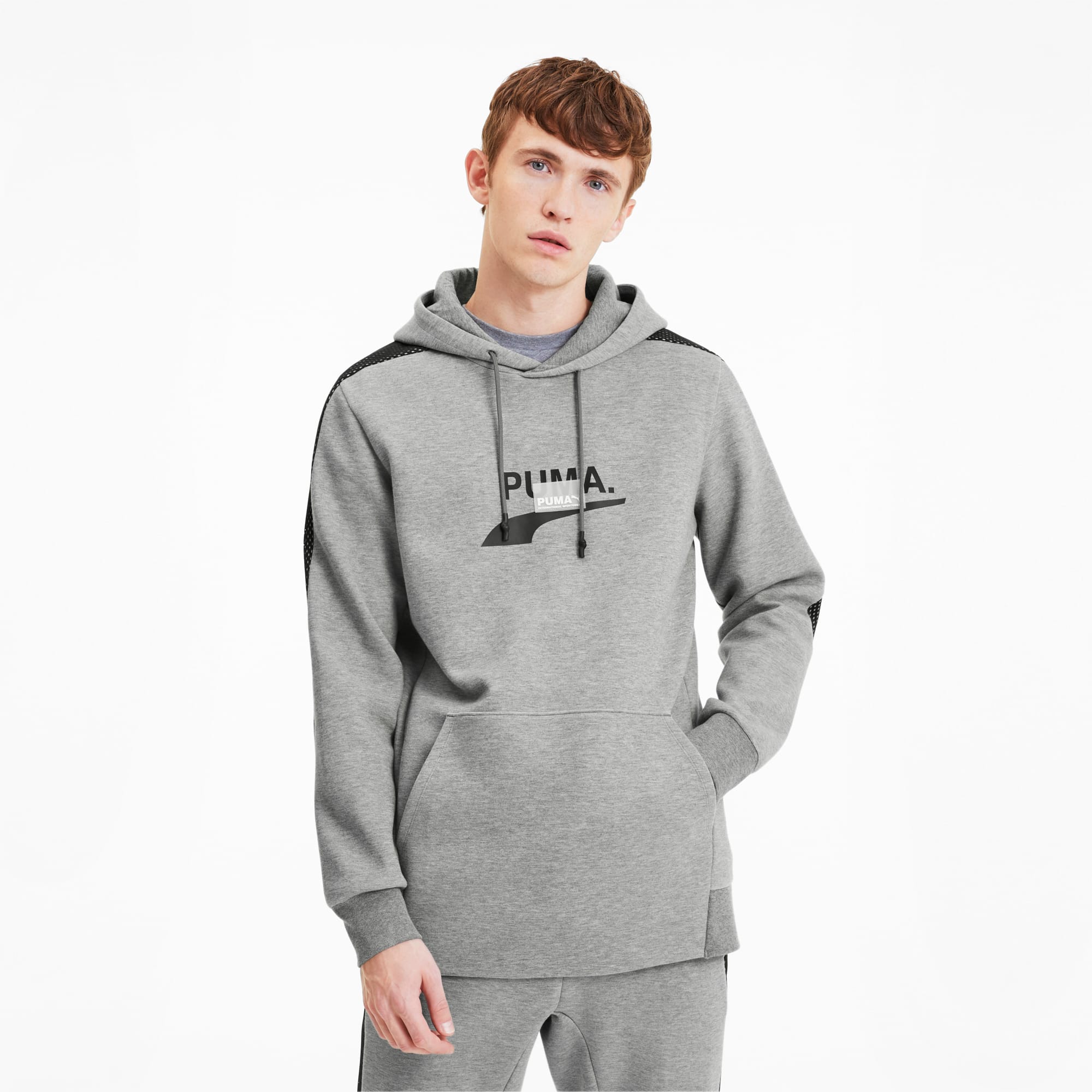 gray puma hoodie