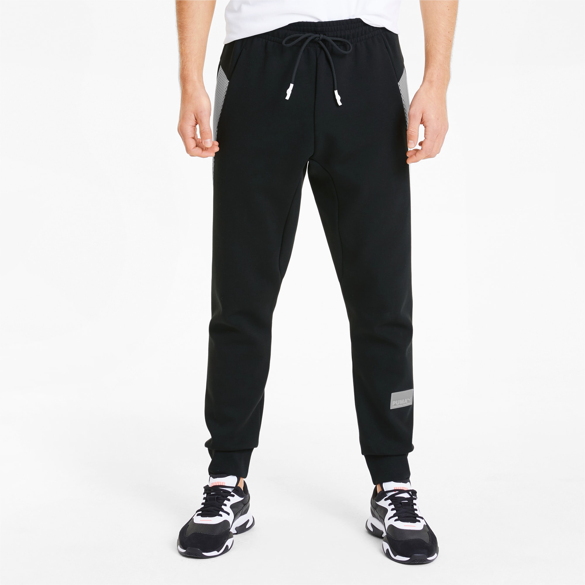 adidas fleece pants black