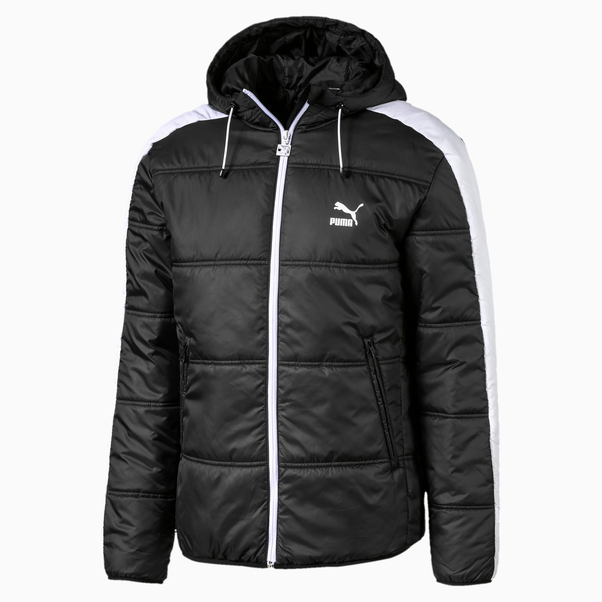 puma black polyester quilted jacket