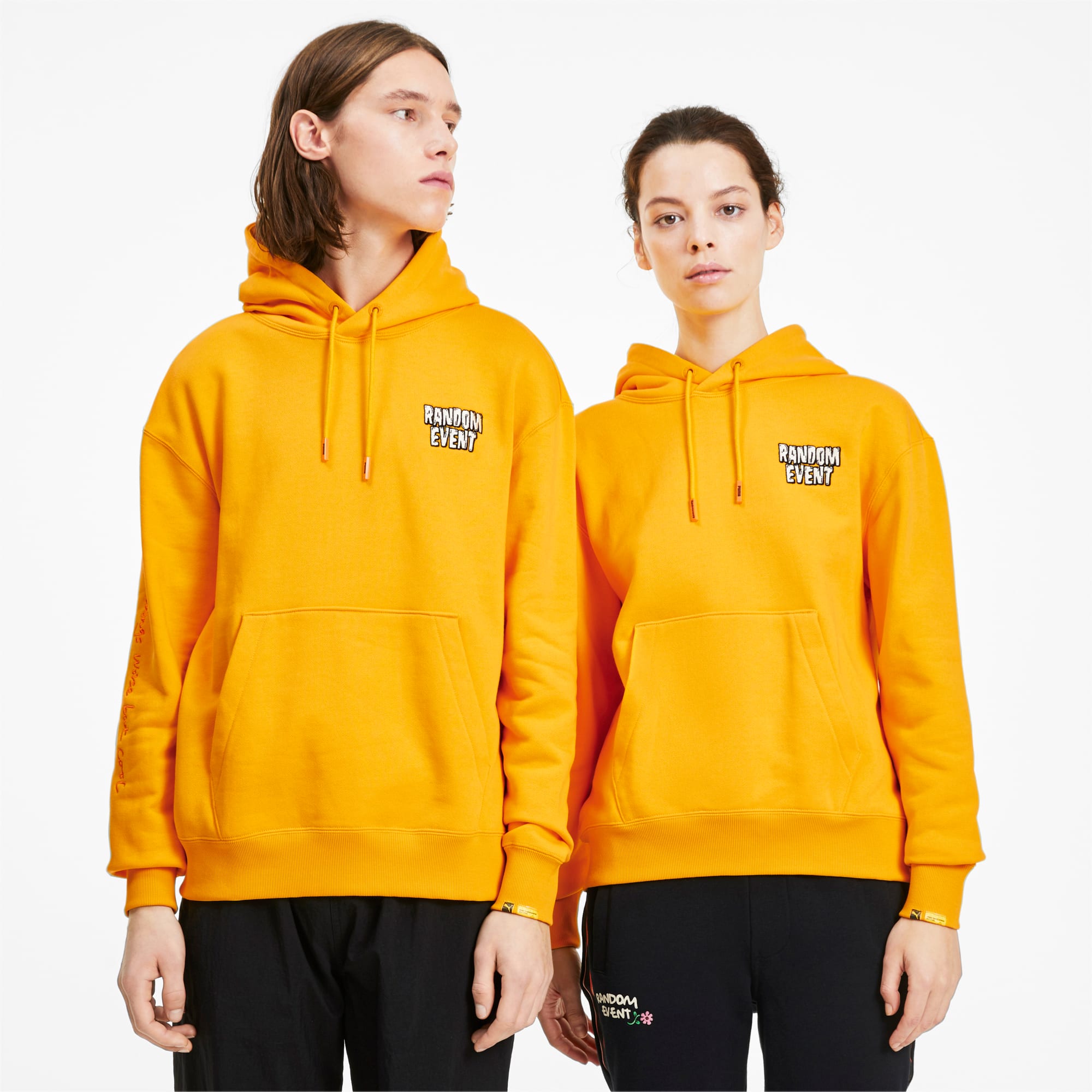 orange puma hoodie