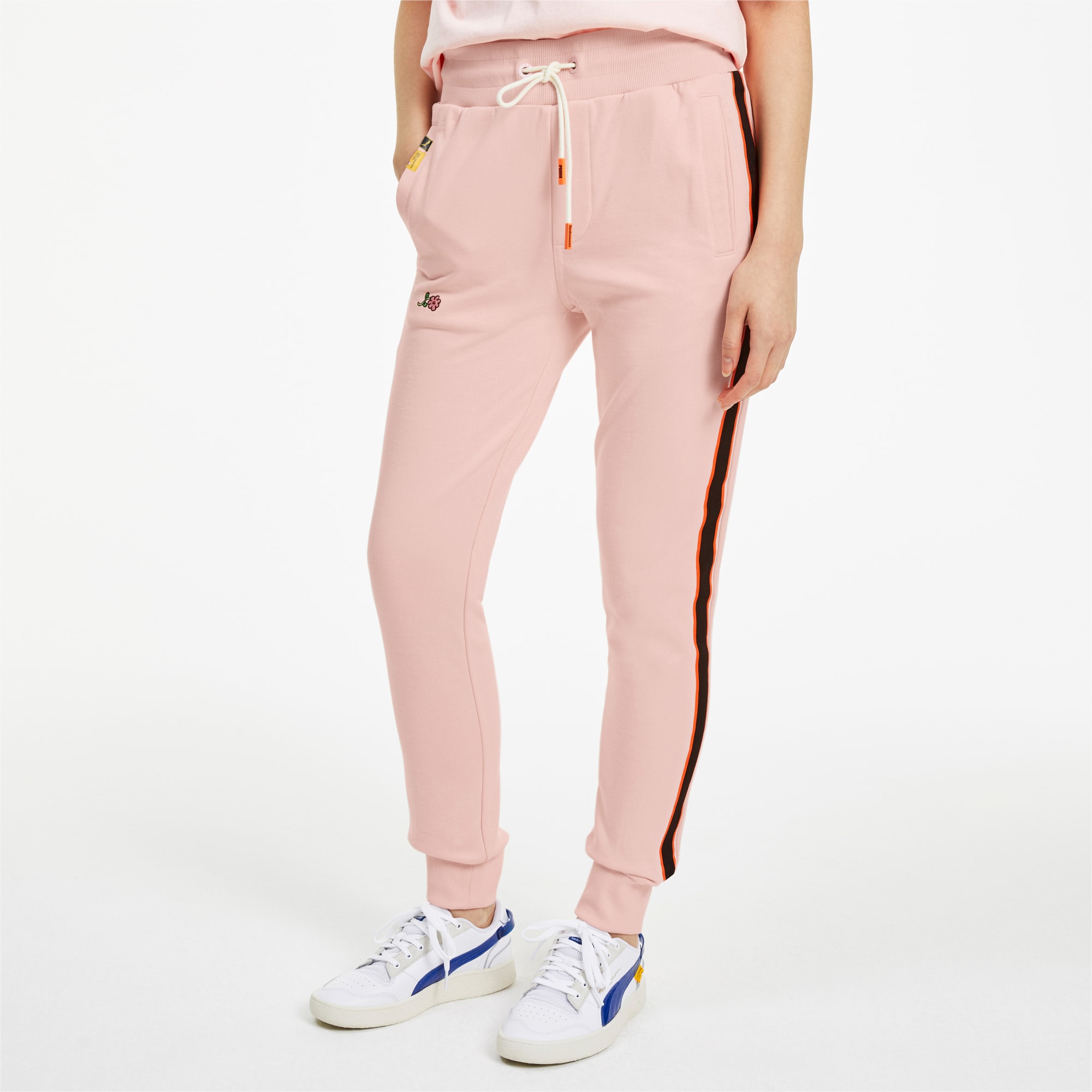 womens pink track pants