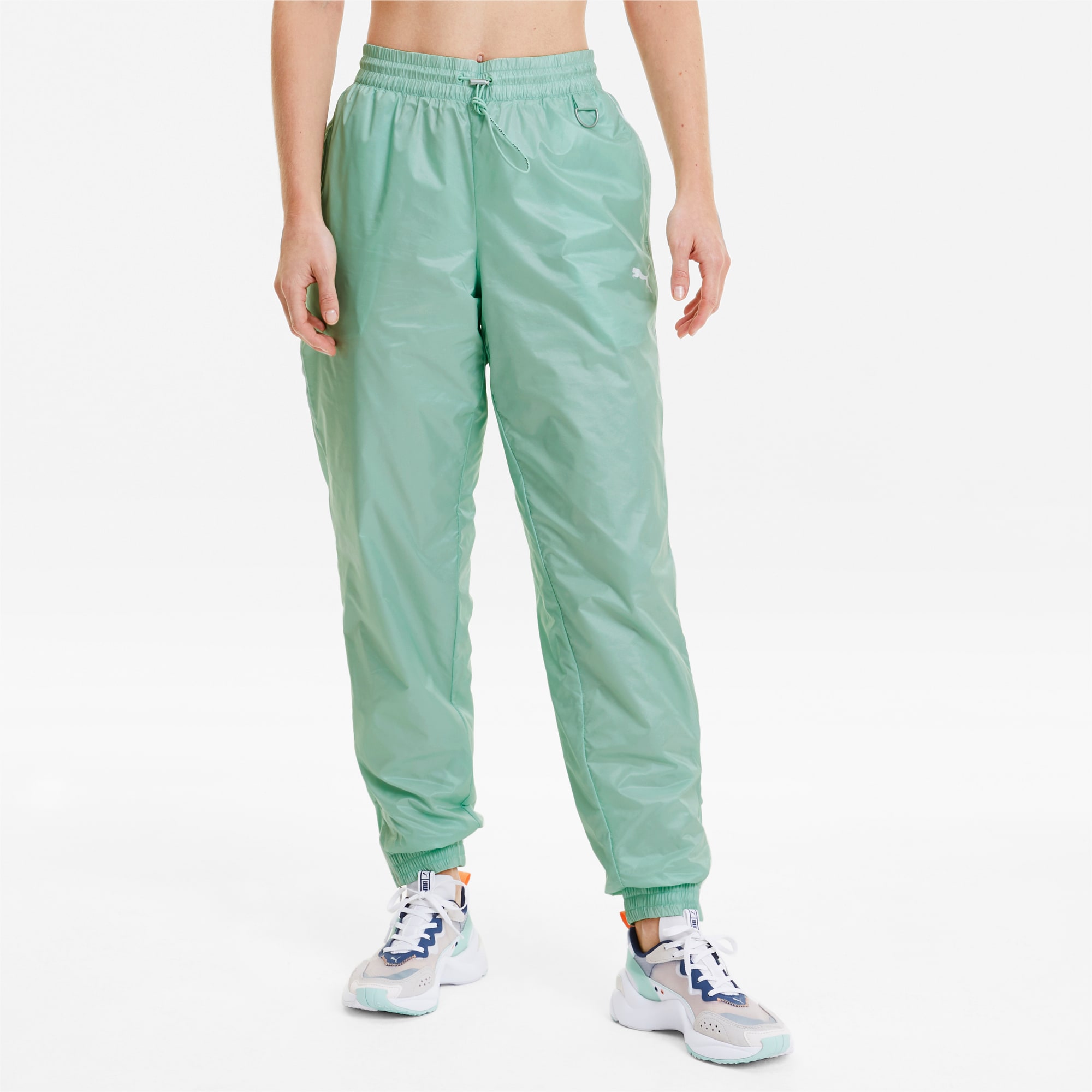 womens green track pants