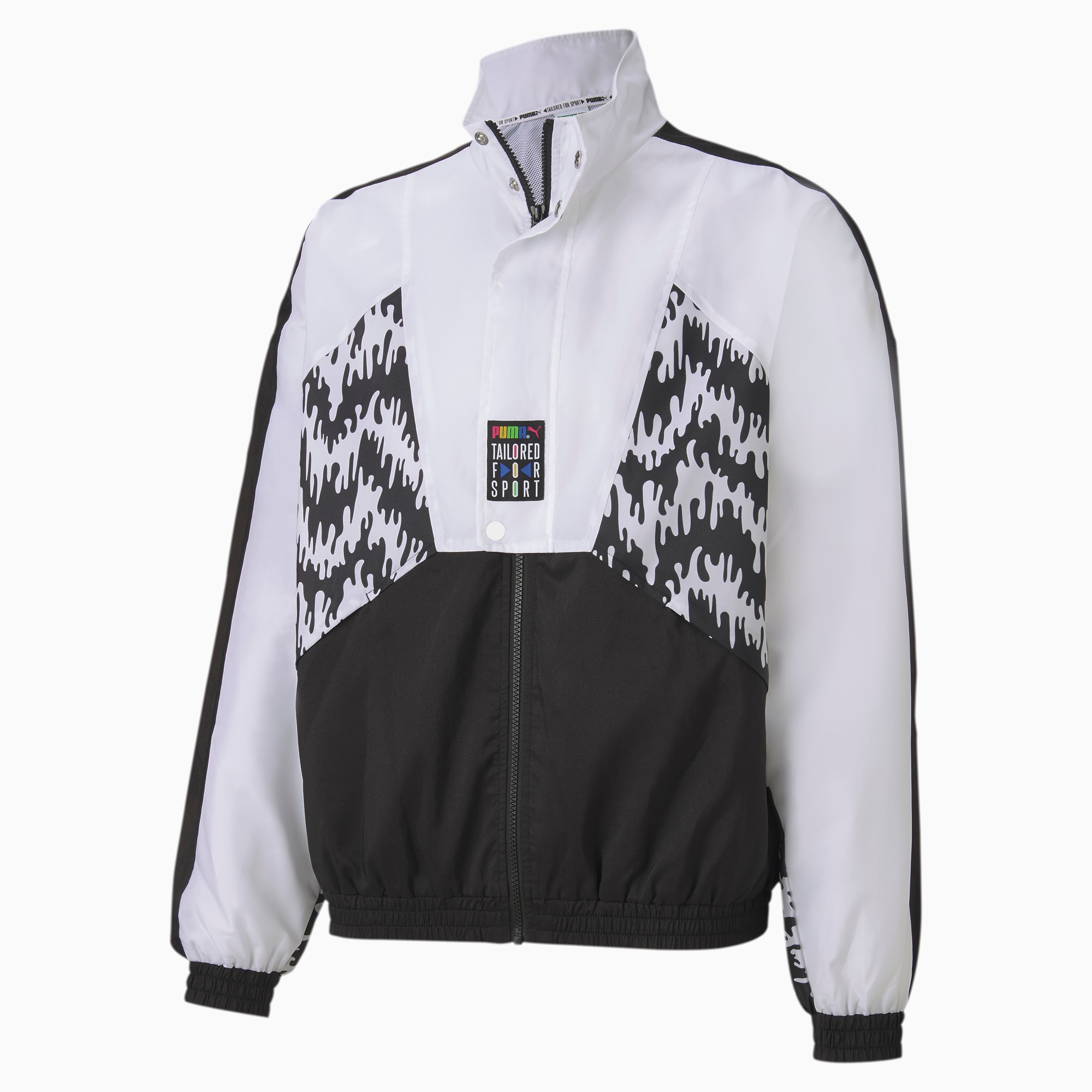 black and white puma track jacket