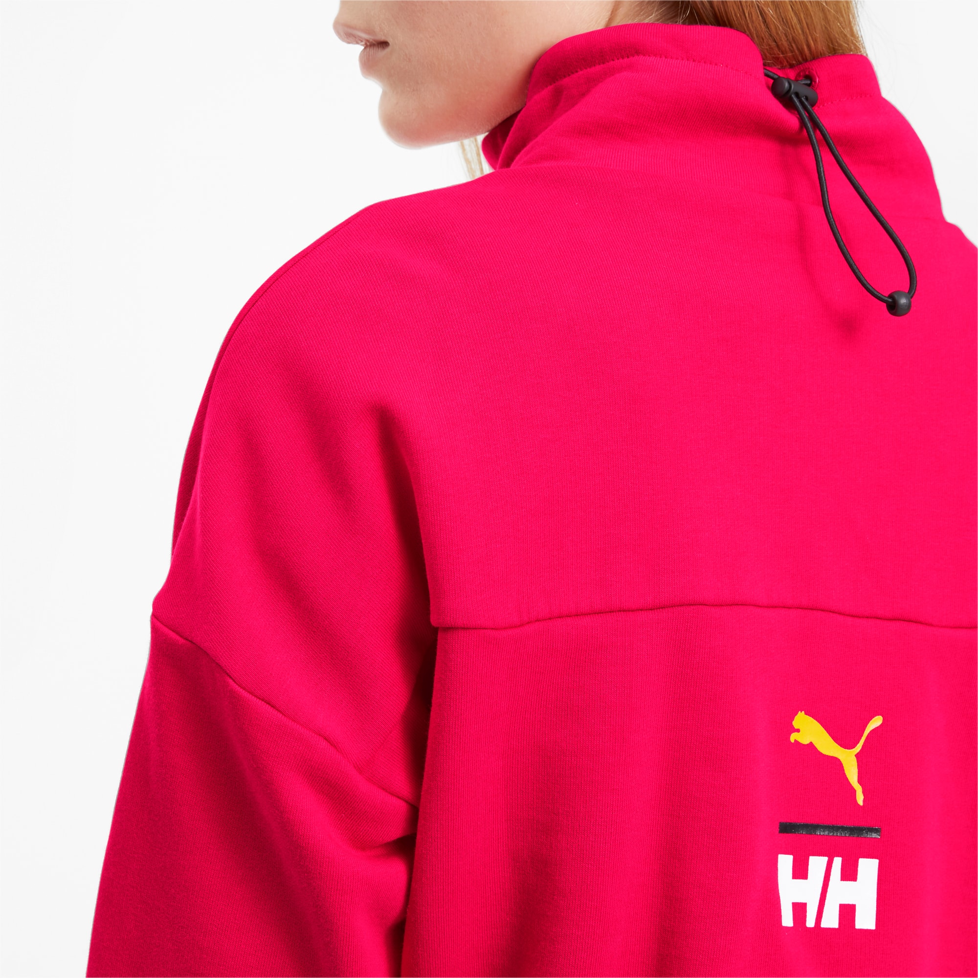 HELLY HANSEN Womens Graphic Sweatshirt Jumper UK 12 Medium Pink Cotton, Vintage & Second-Hand Clothing Online