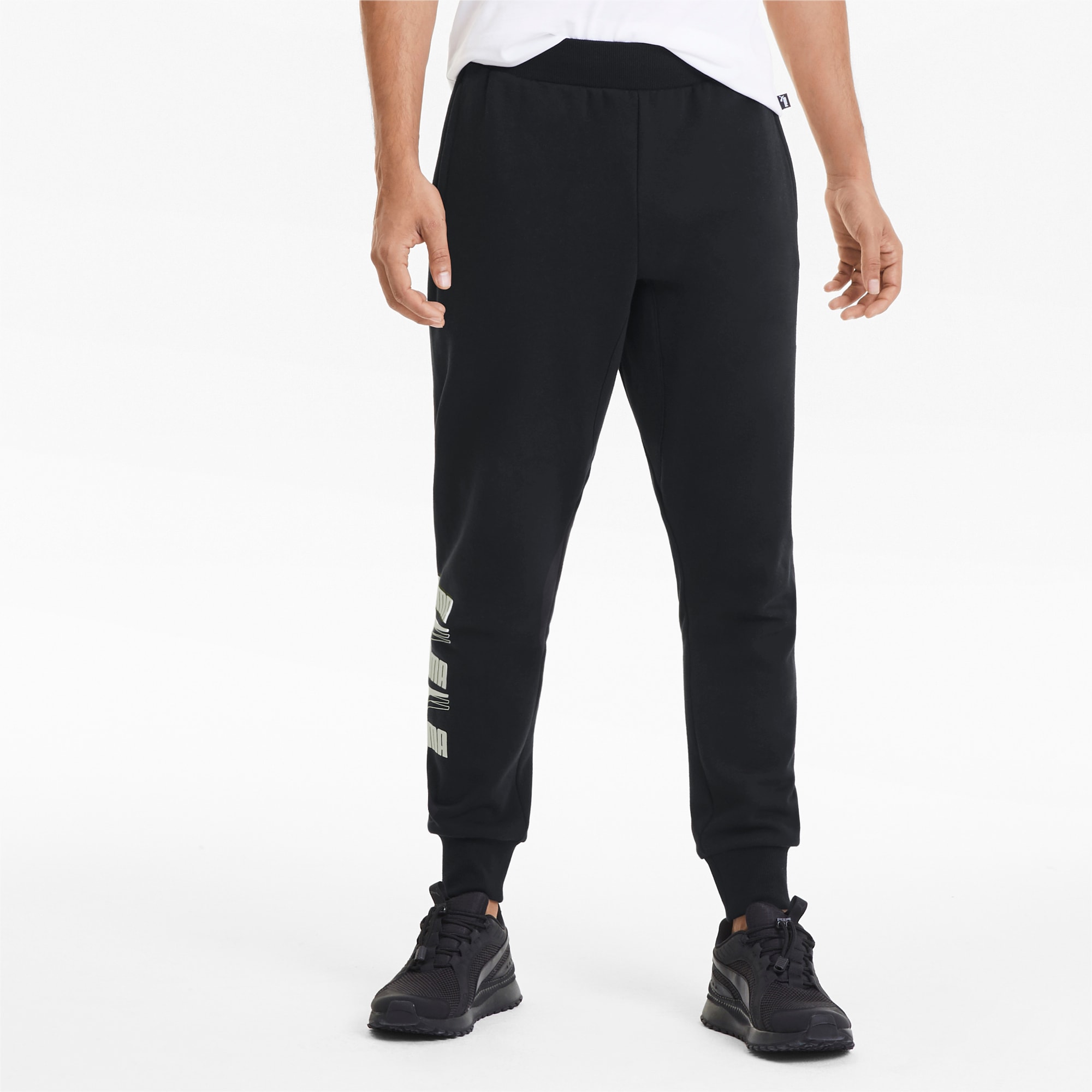 black and white puma sweatpants