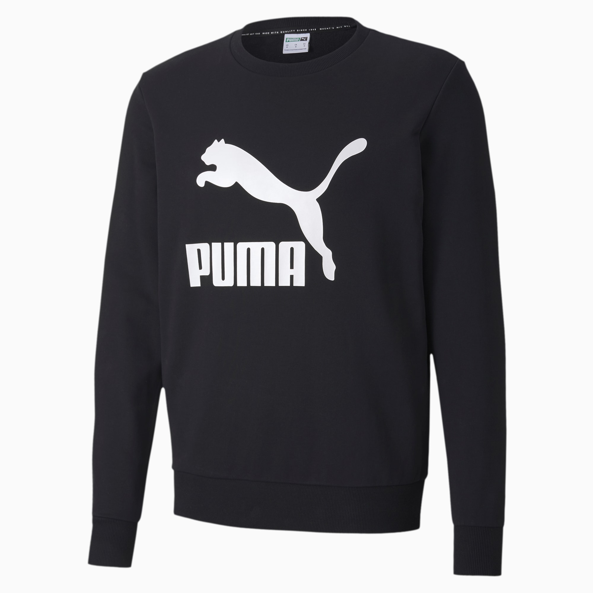 puma black and white sweater