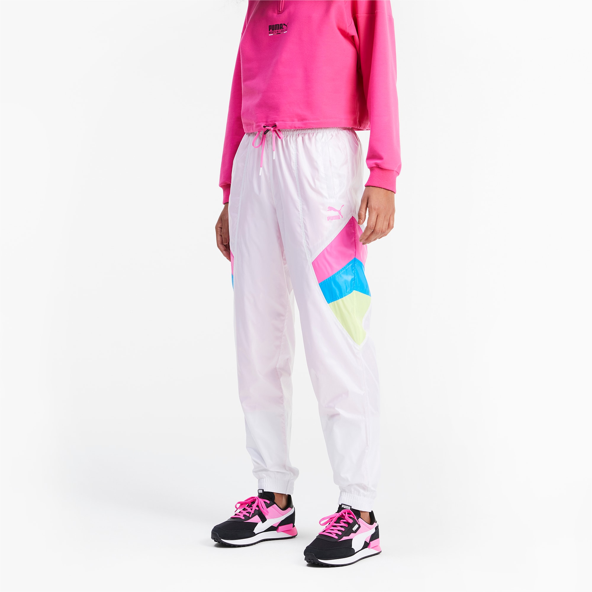 womens woven track pants