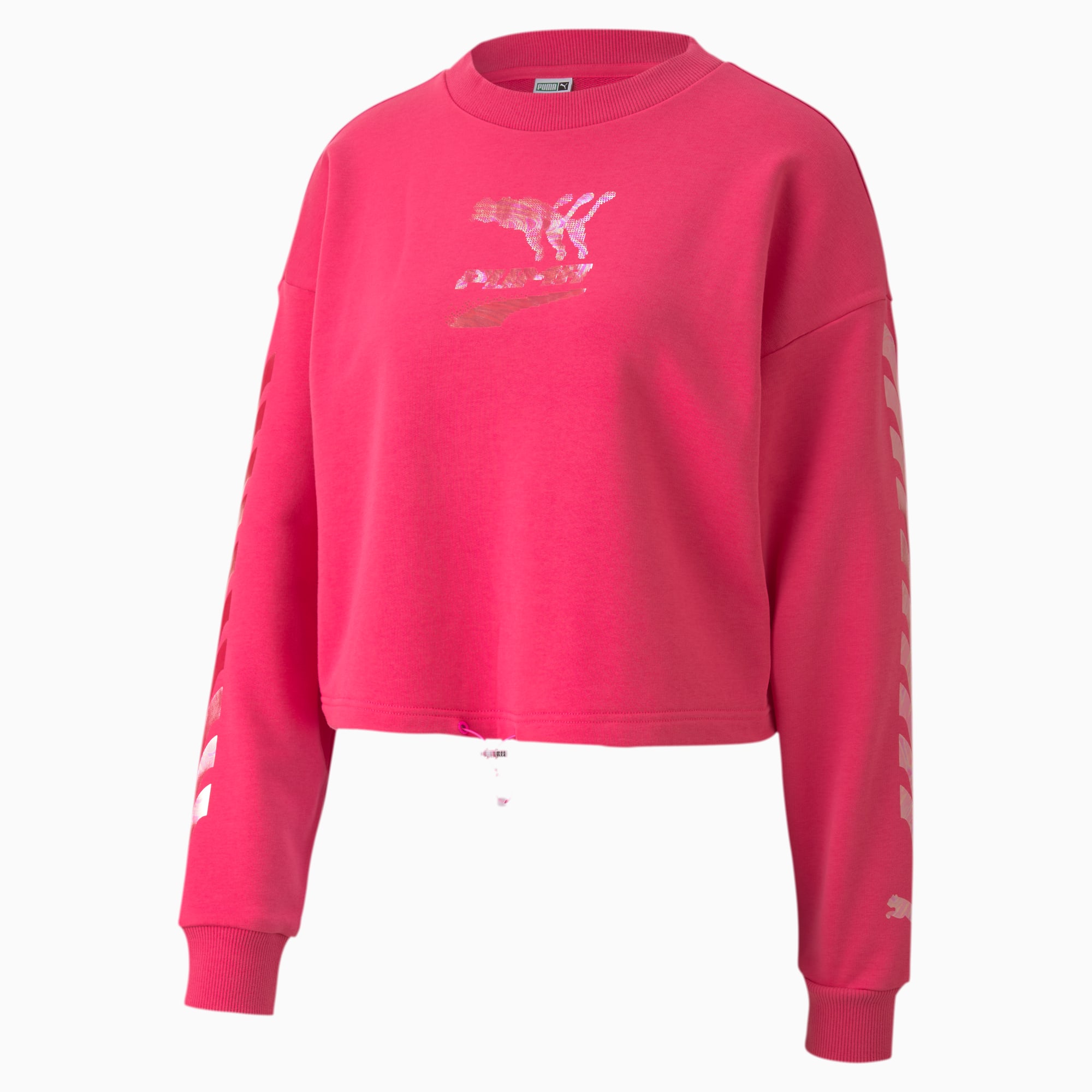 red crew neck sweater women's