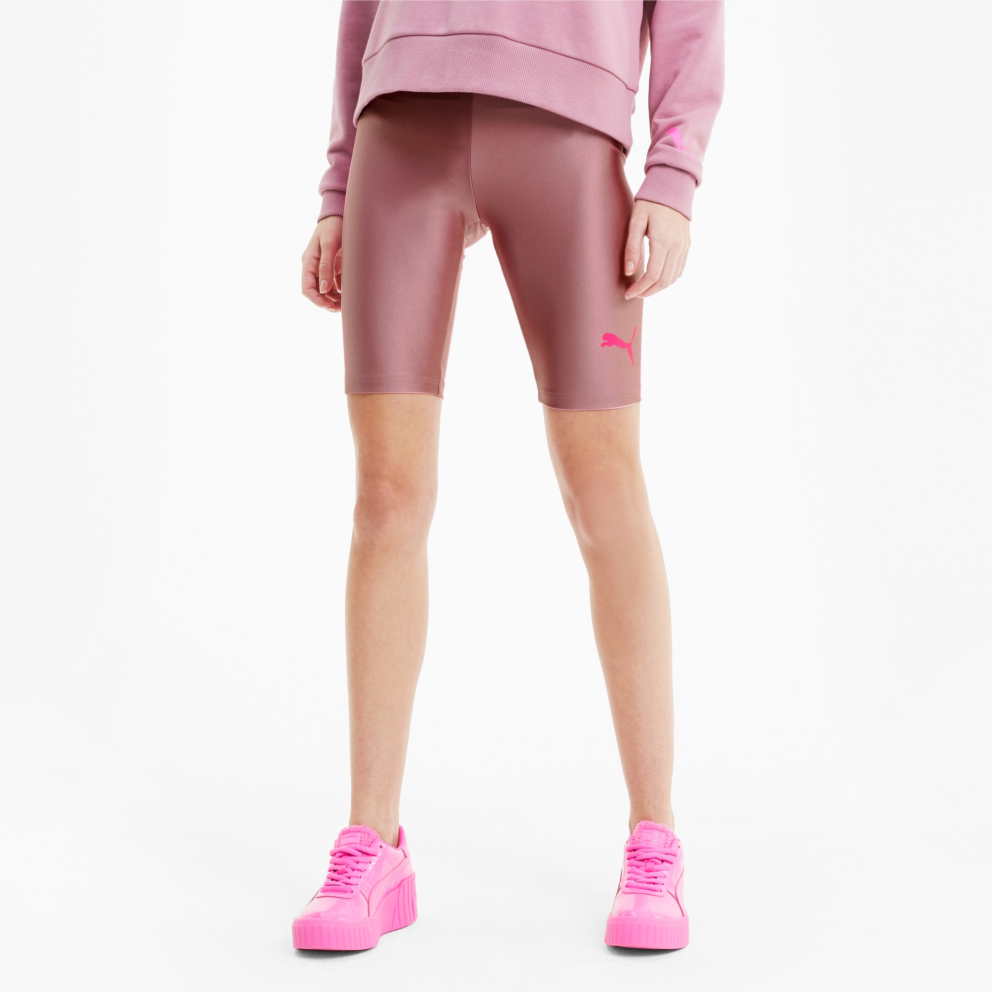 glossy biker shorts