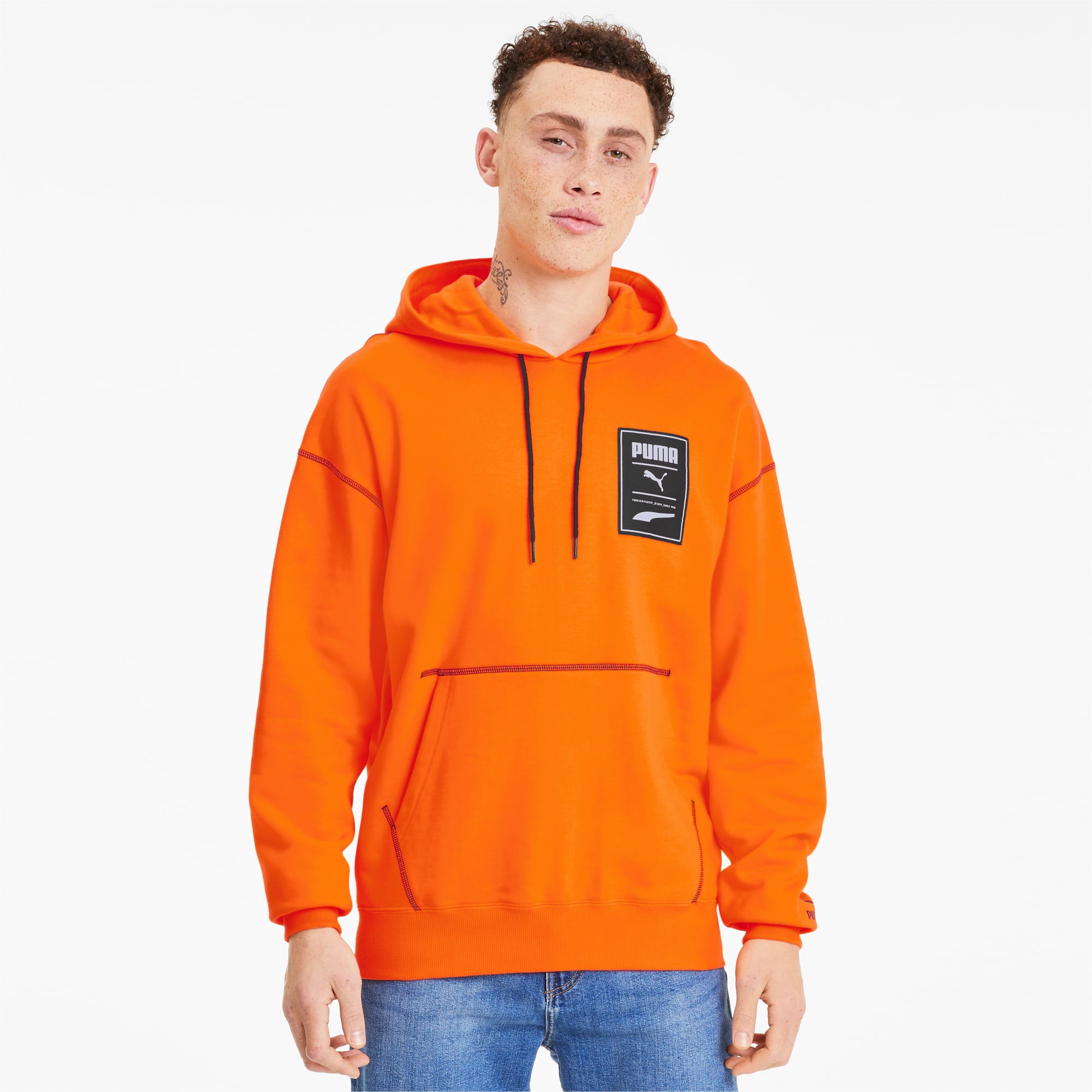 orange puma hoodie