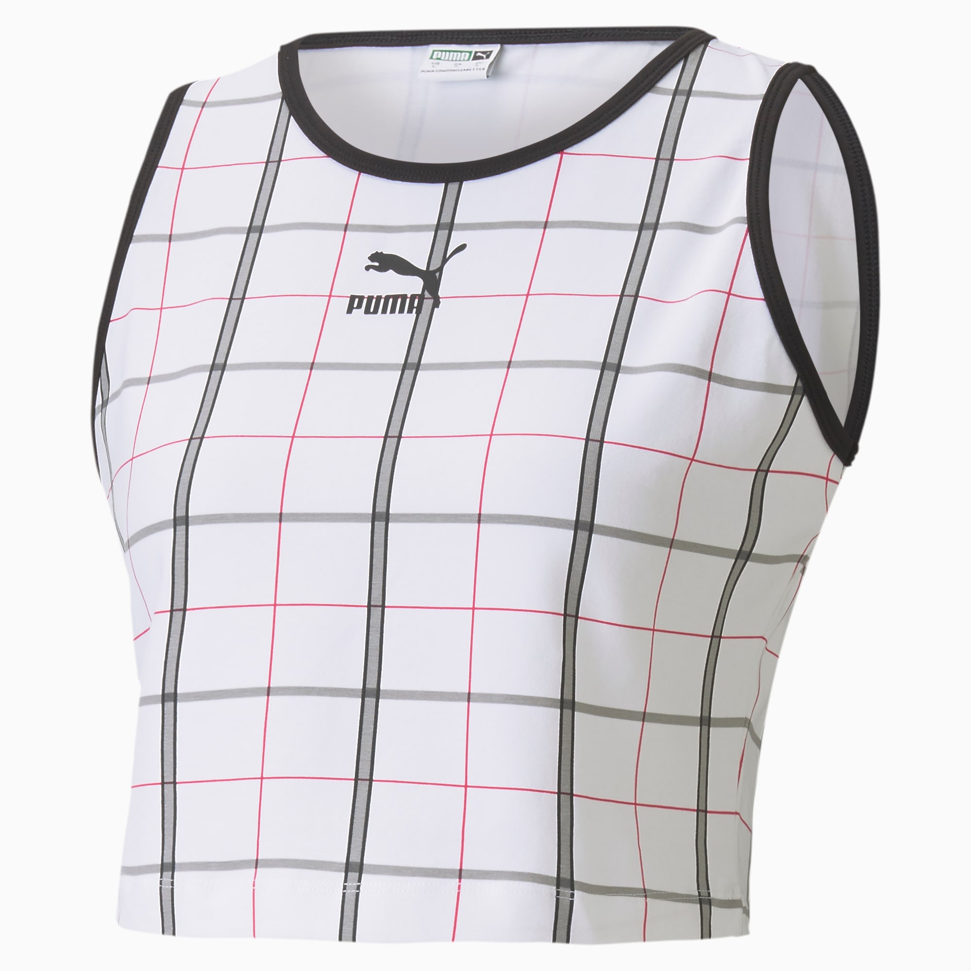 Recheck Pack Women's Tank Top, Puma White-AOP, large-SEA
