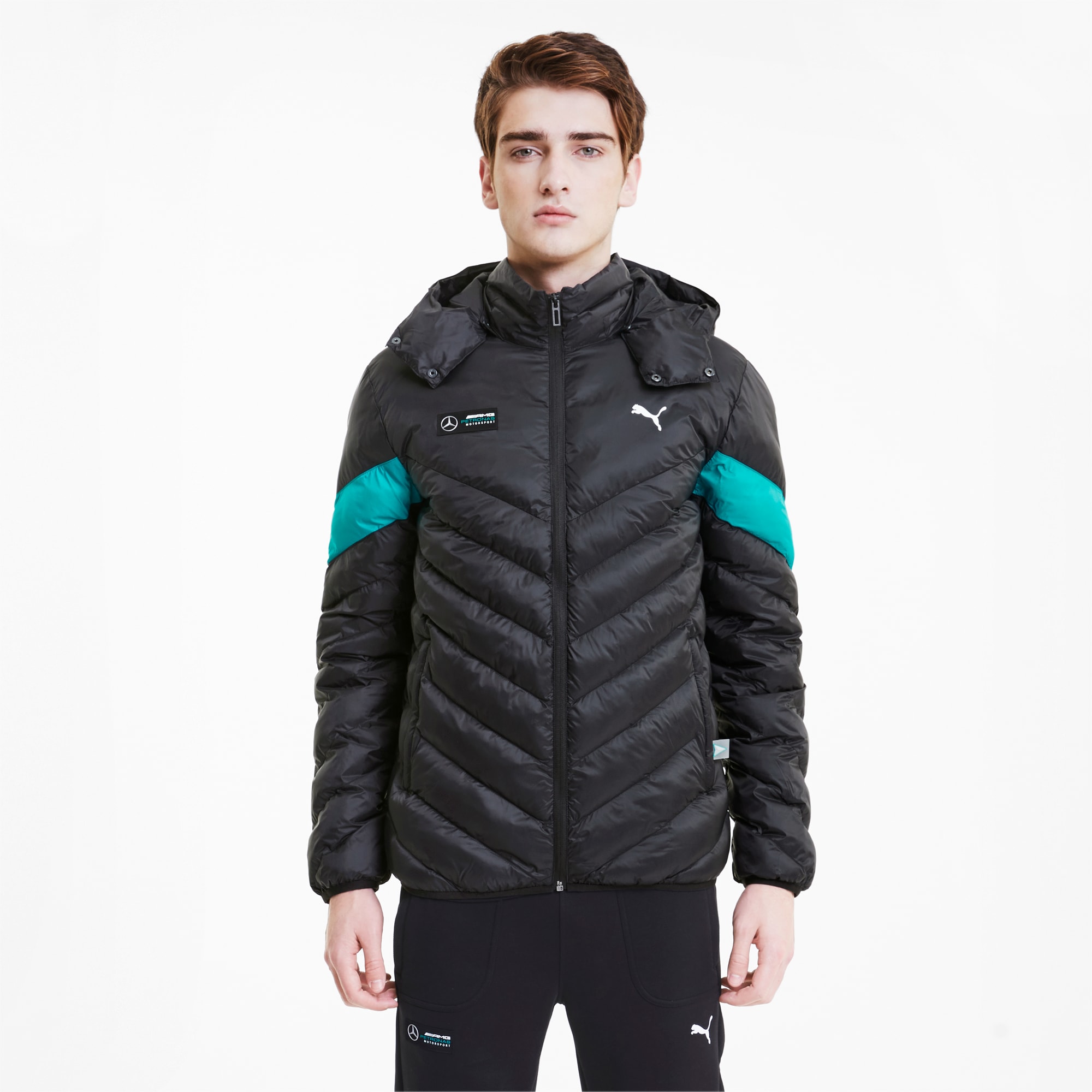 Mercedes Mcs Ecolite Men S Down Jacket Puma Black Puma Shoes Puma United Kingdom
