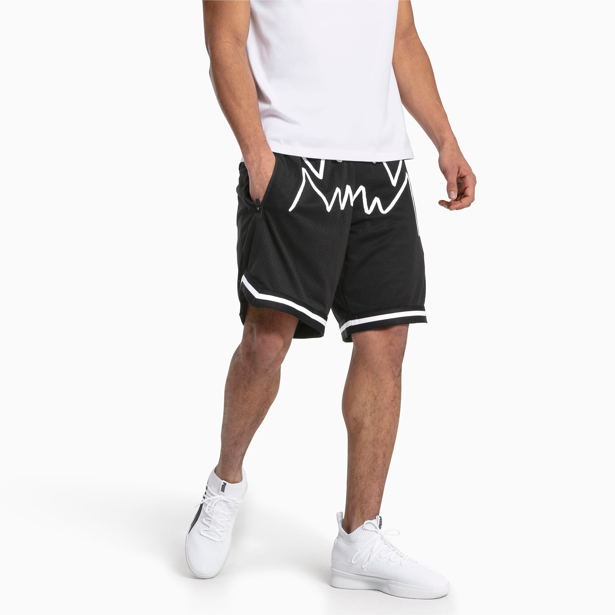 puma black shorts mens