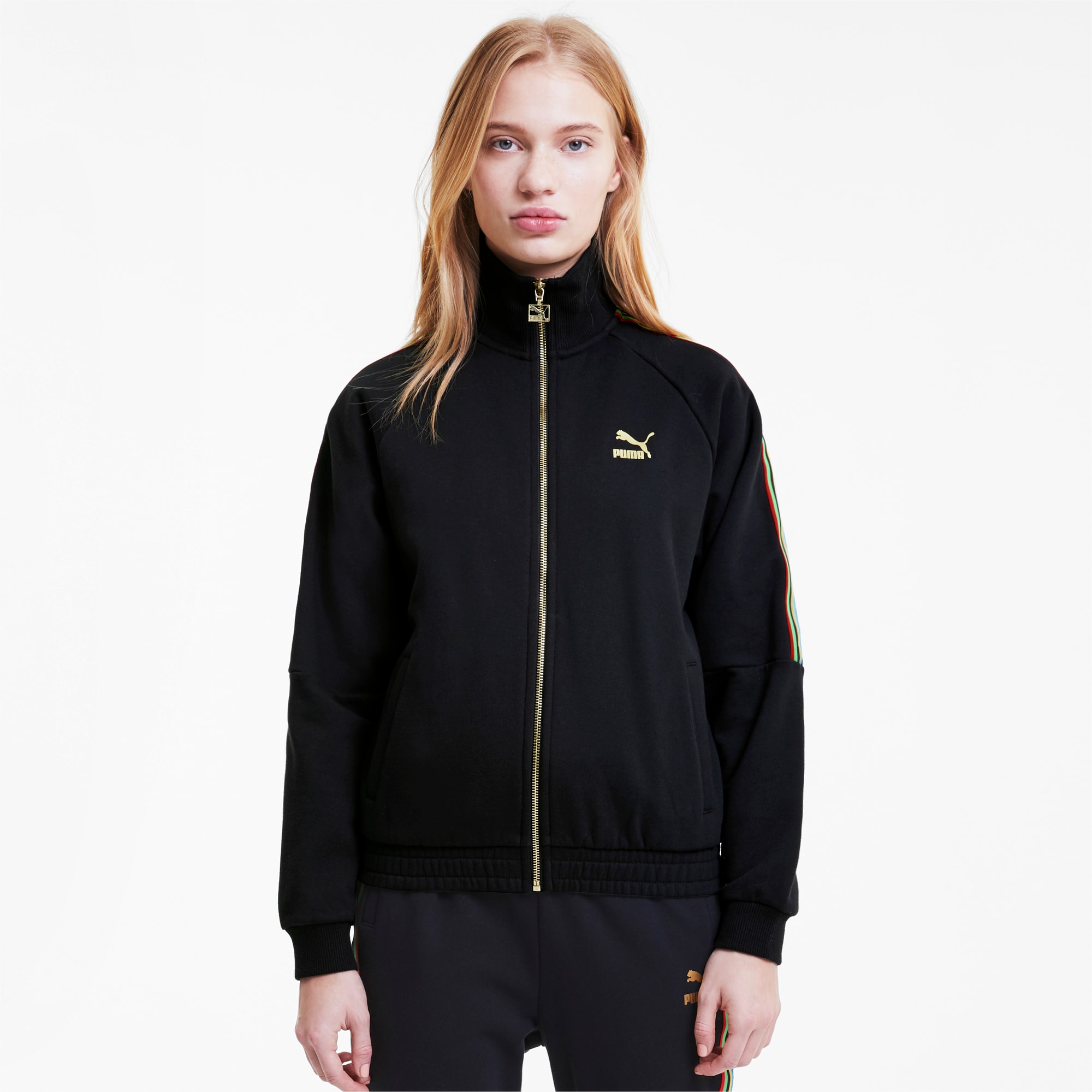 black and gold puma jacket