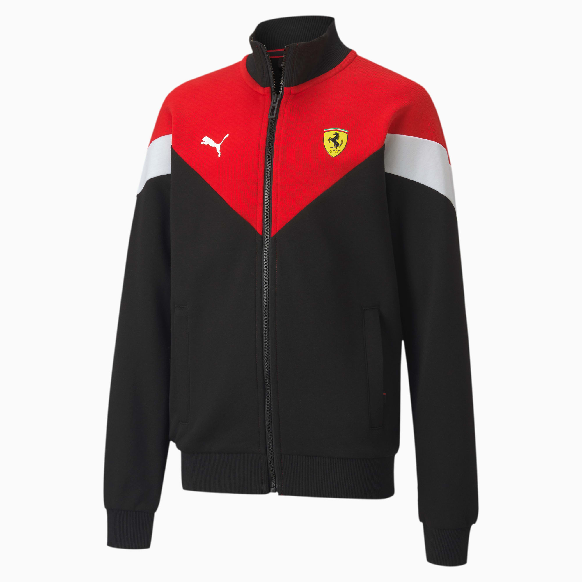 puma black and red track jacket