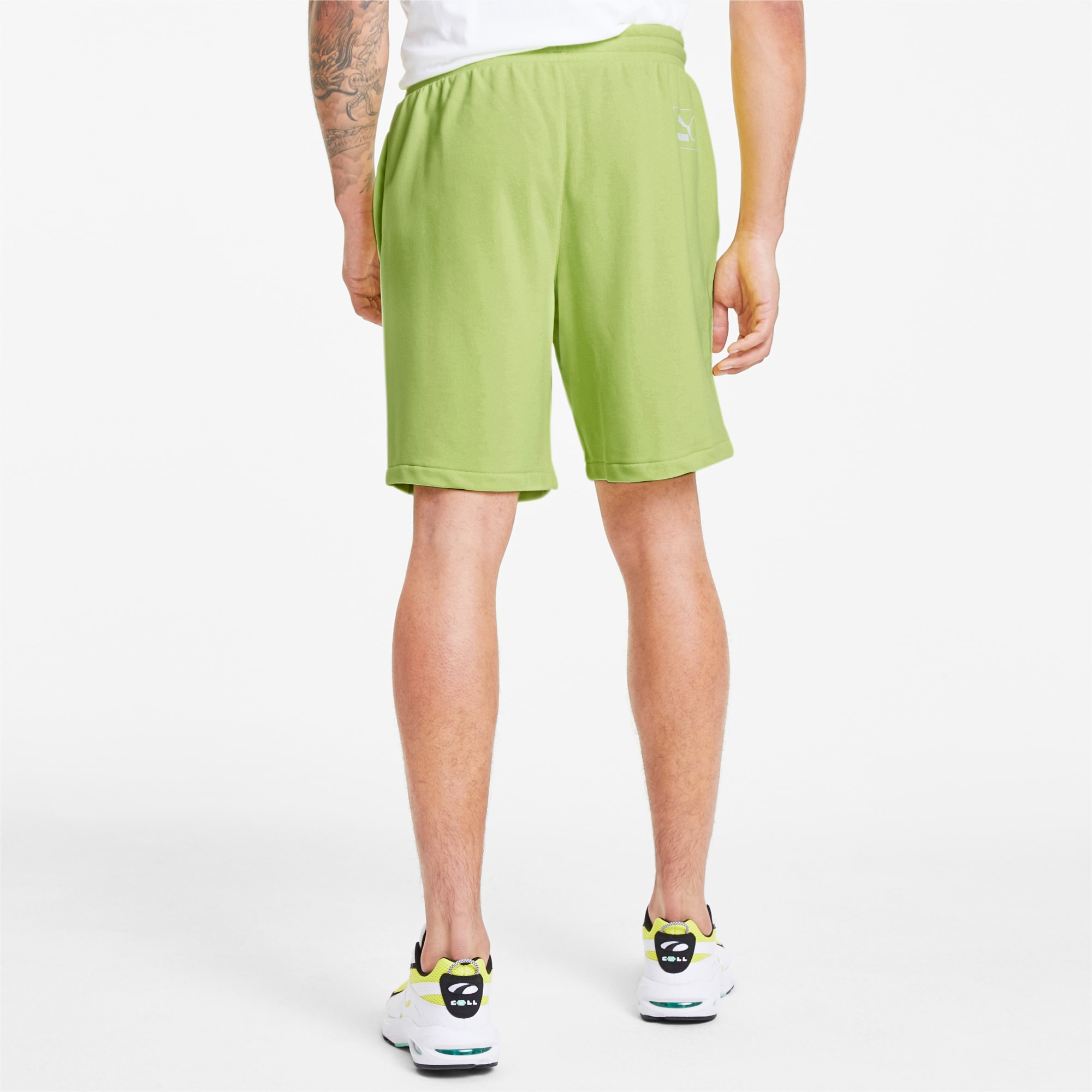 puma lime green golf shorts