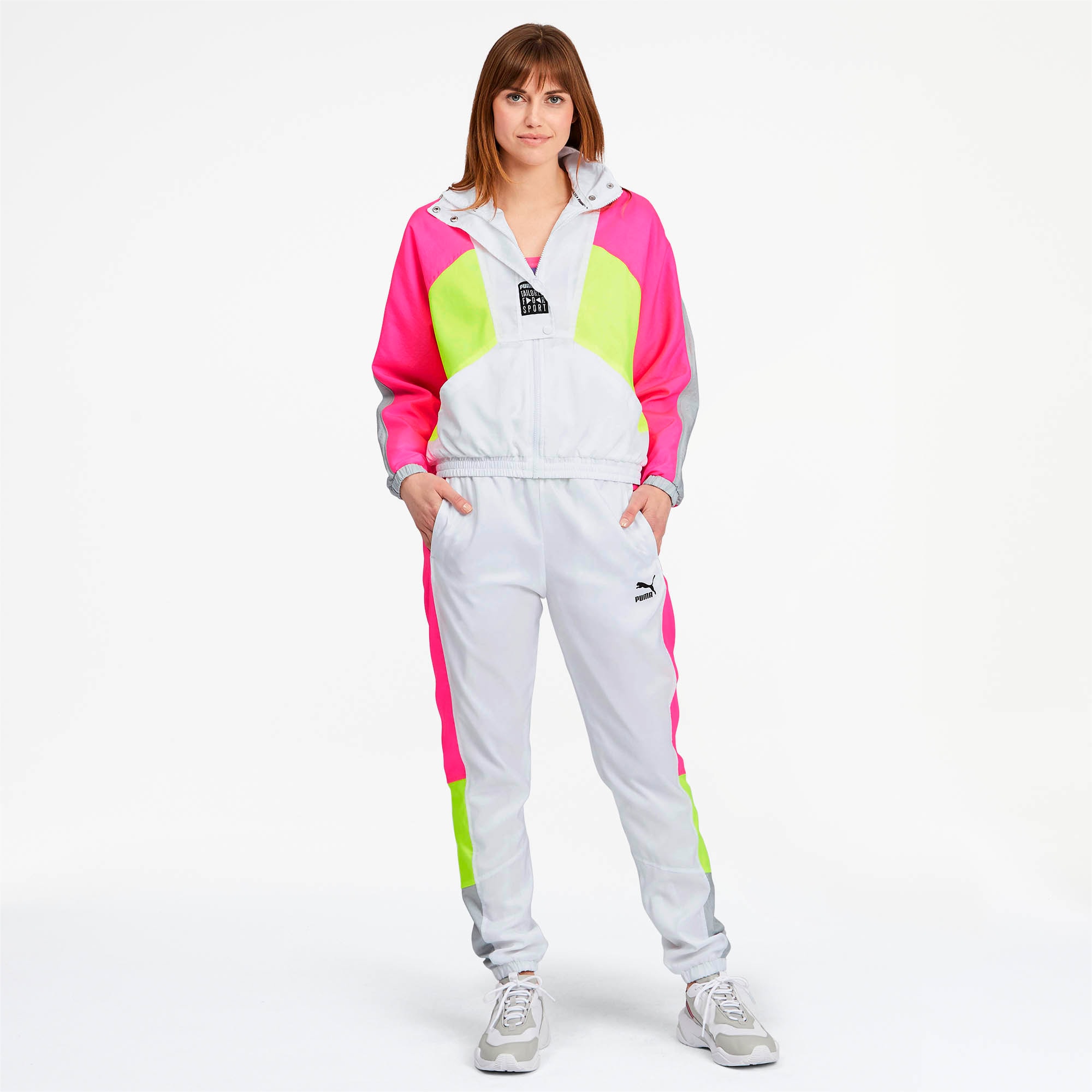 girls grey puma tracksuit