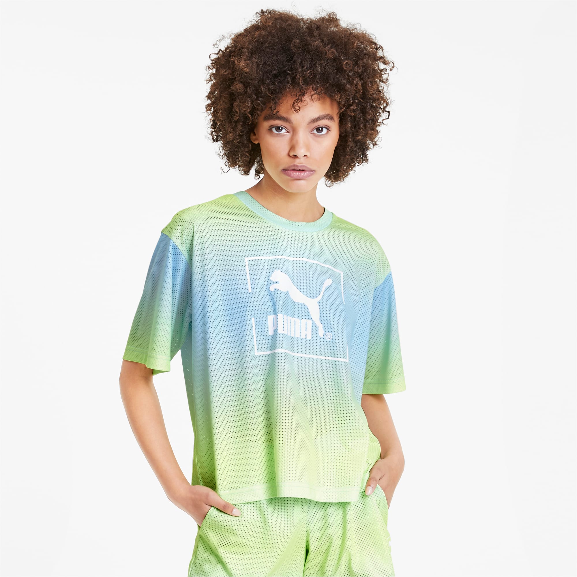 Puma公式 タイダイ メッシュ Tシャツ 半袖 ウィメンズ レディース アパレルウェア