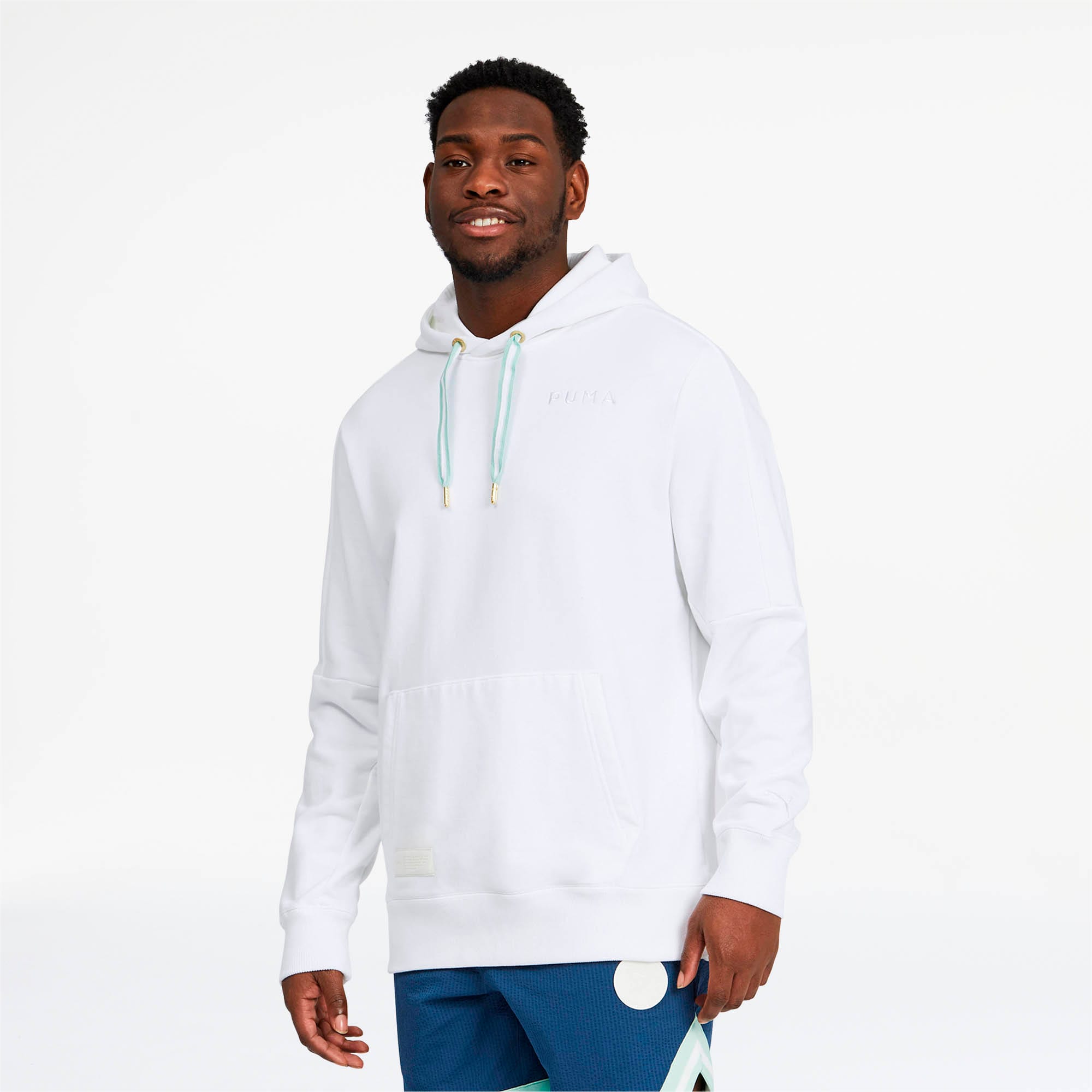 mens all white hoodie