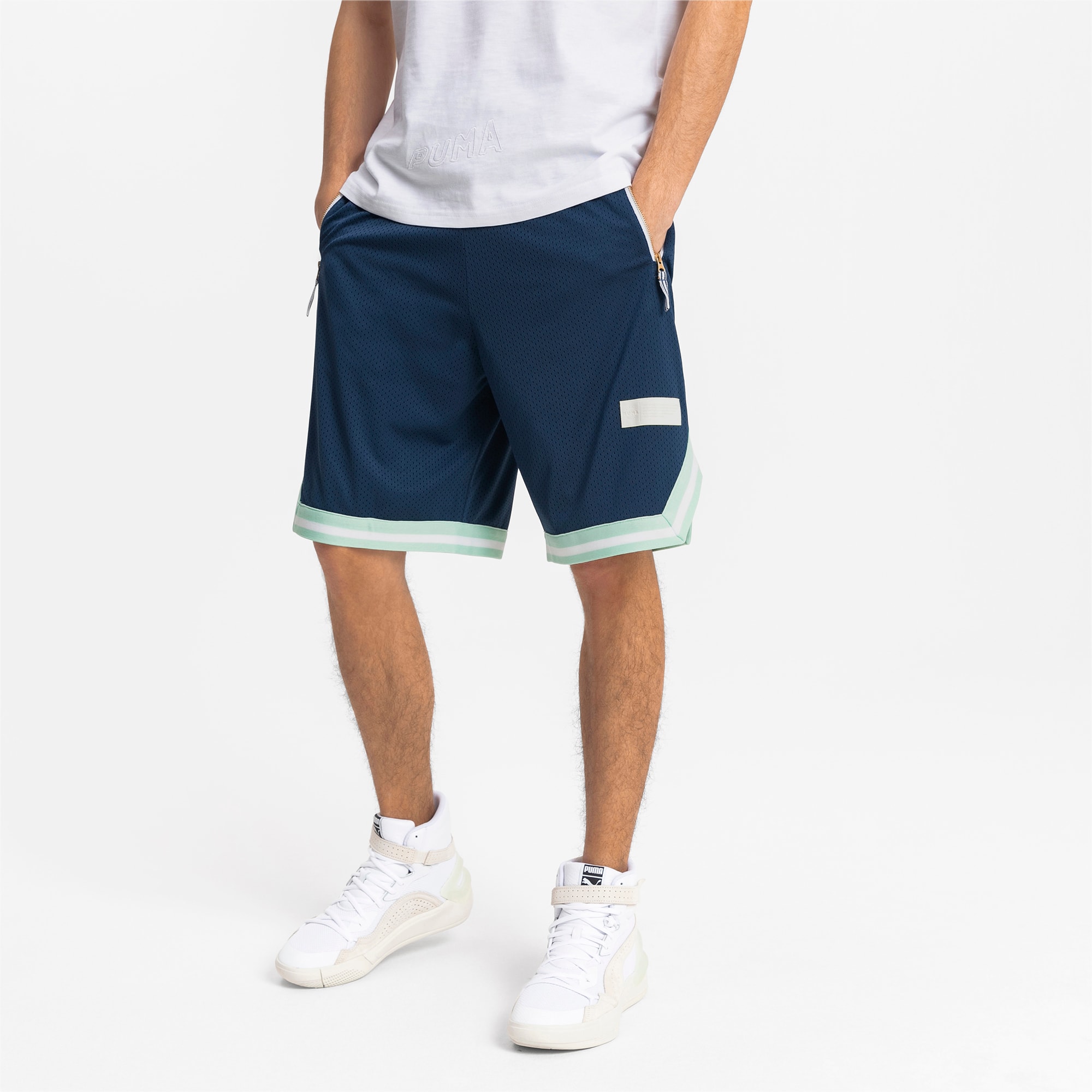 denim basketball shorts