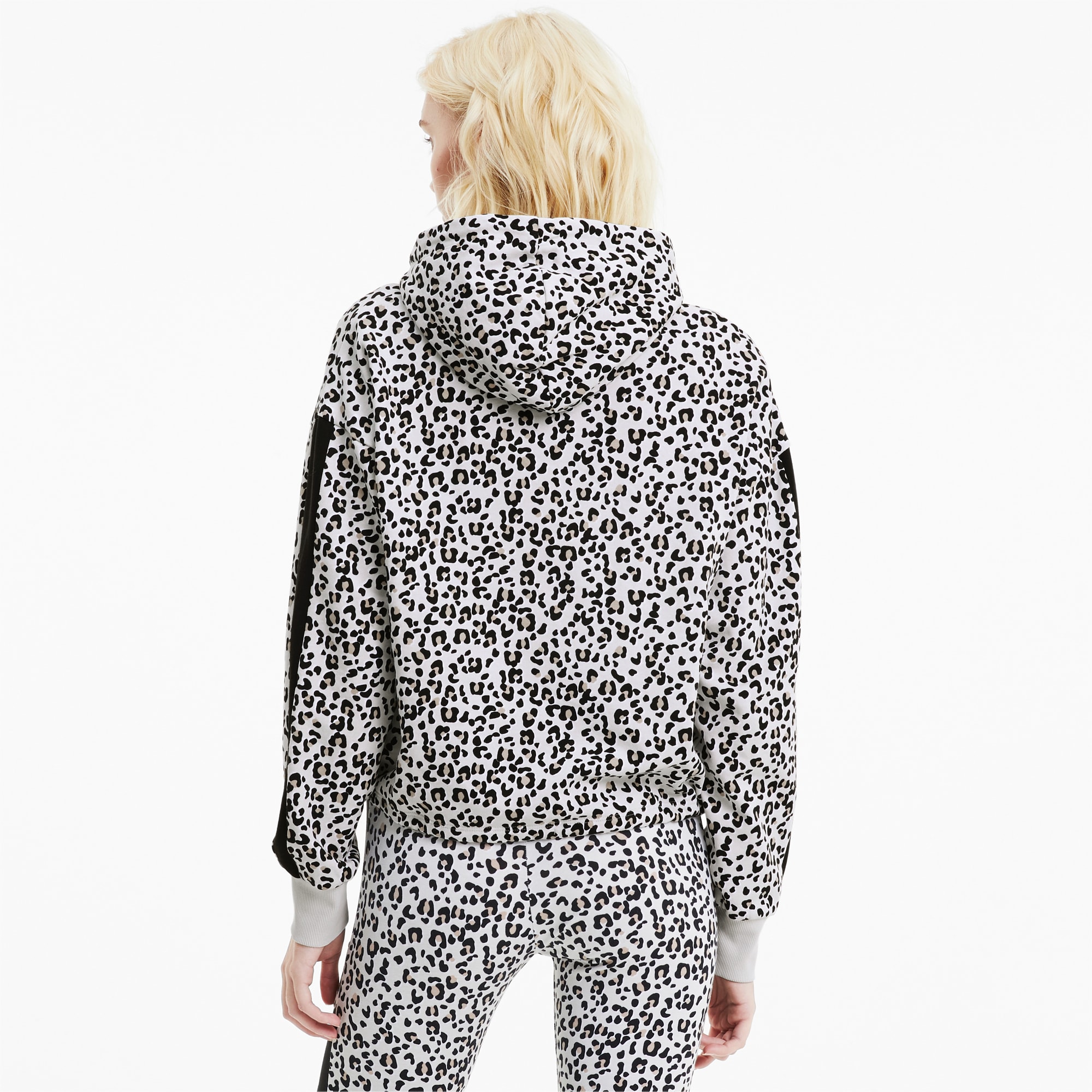 Nike animal print cheap swoosh crop hoodie