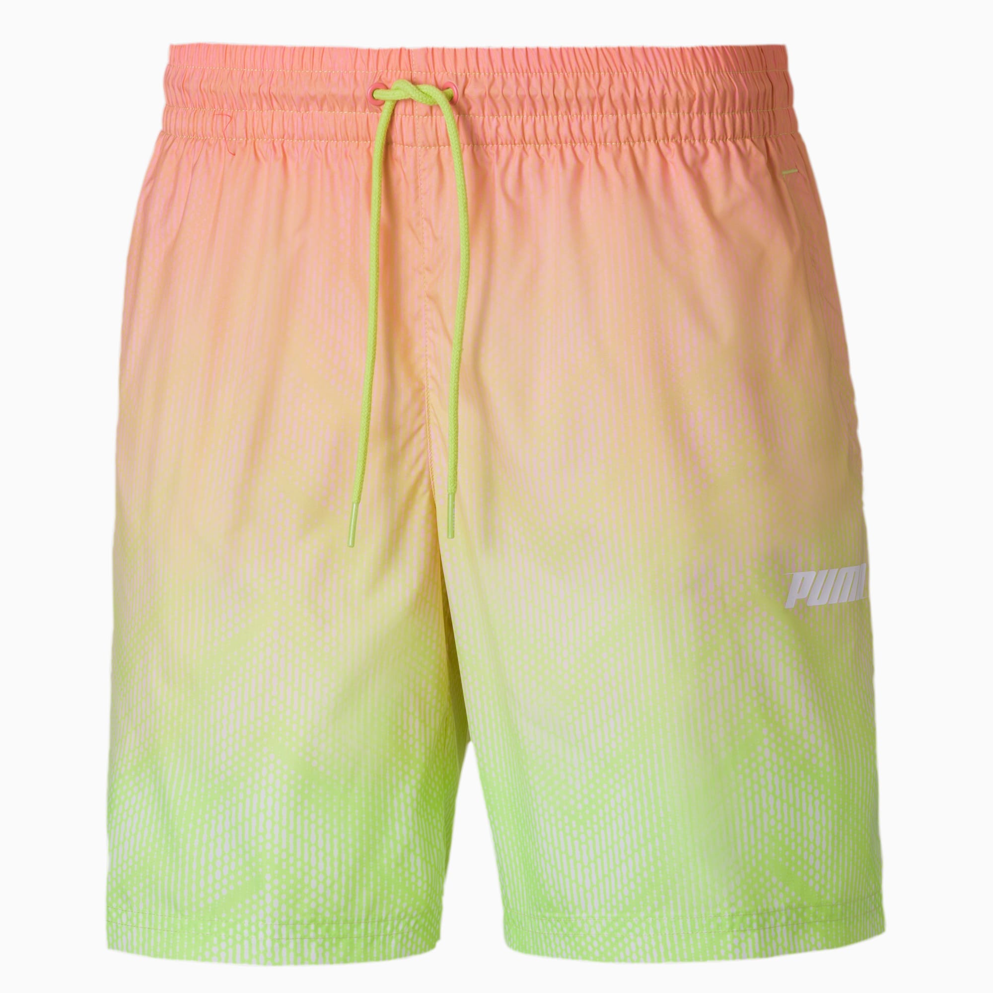 Xbu All Over Printed Woven Men S Shorts Fusion Coral Puma