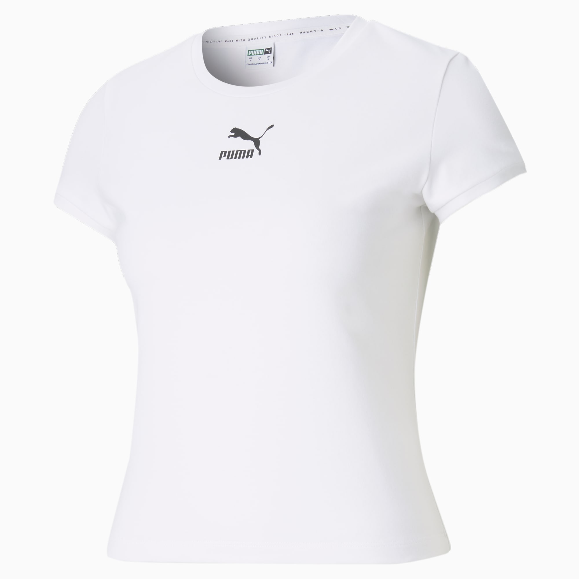 Classics Women's Fitted Tee, Puma White, large-SEA