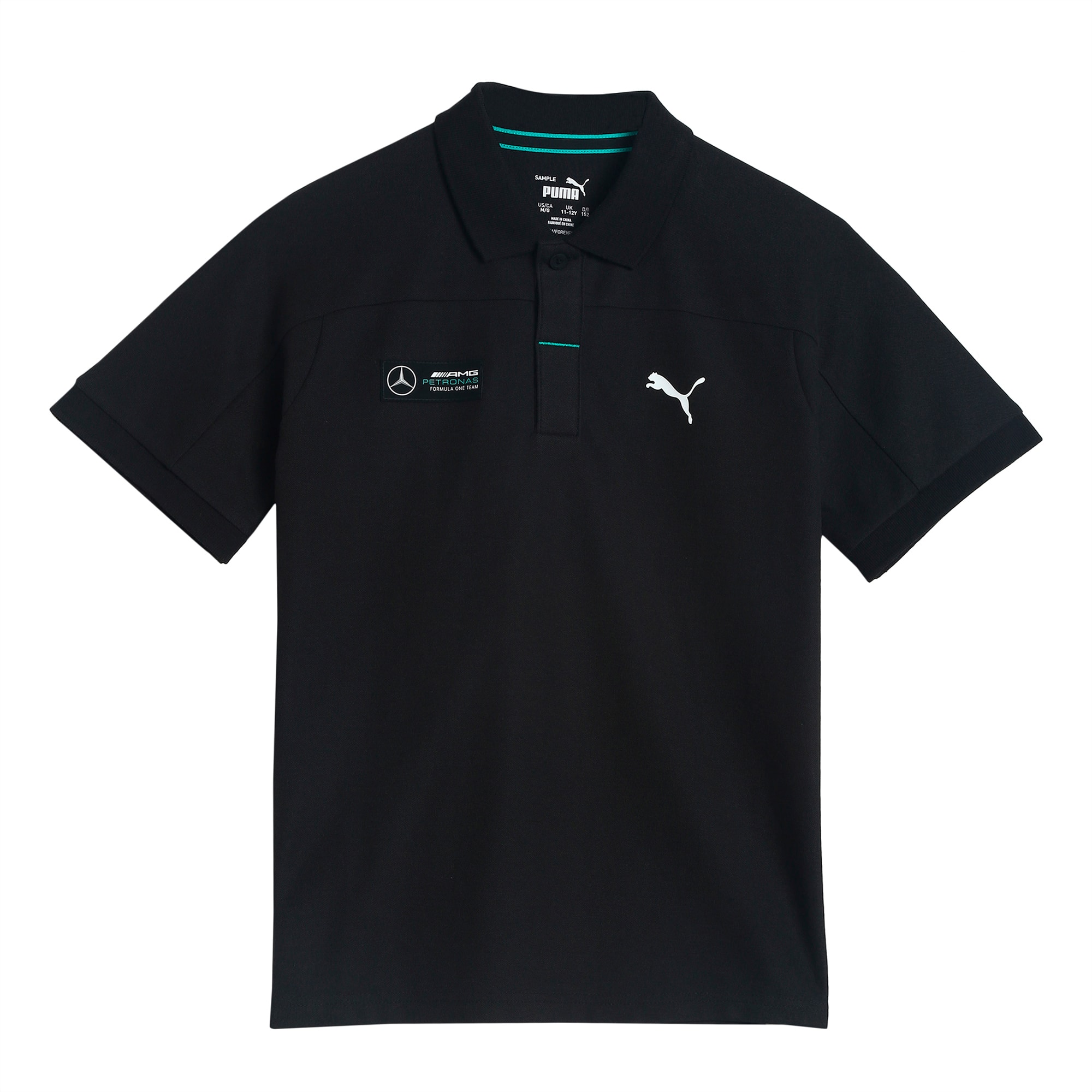 Mercedes F1 Youth Polo Shirt | Puma Black | PUMA KIDS | PUMA