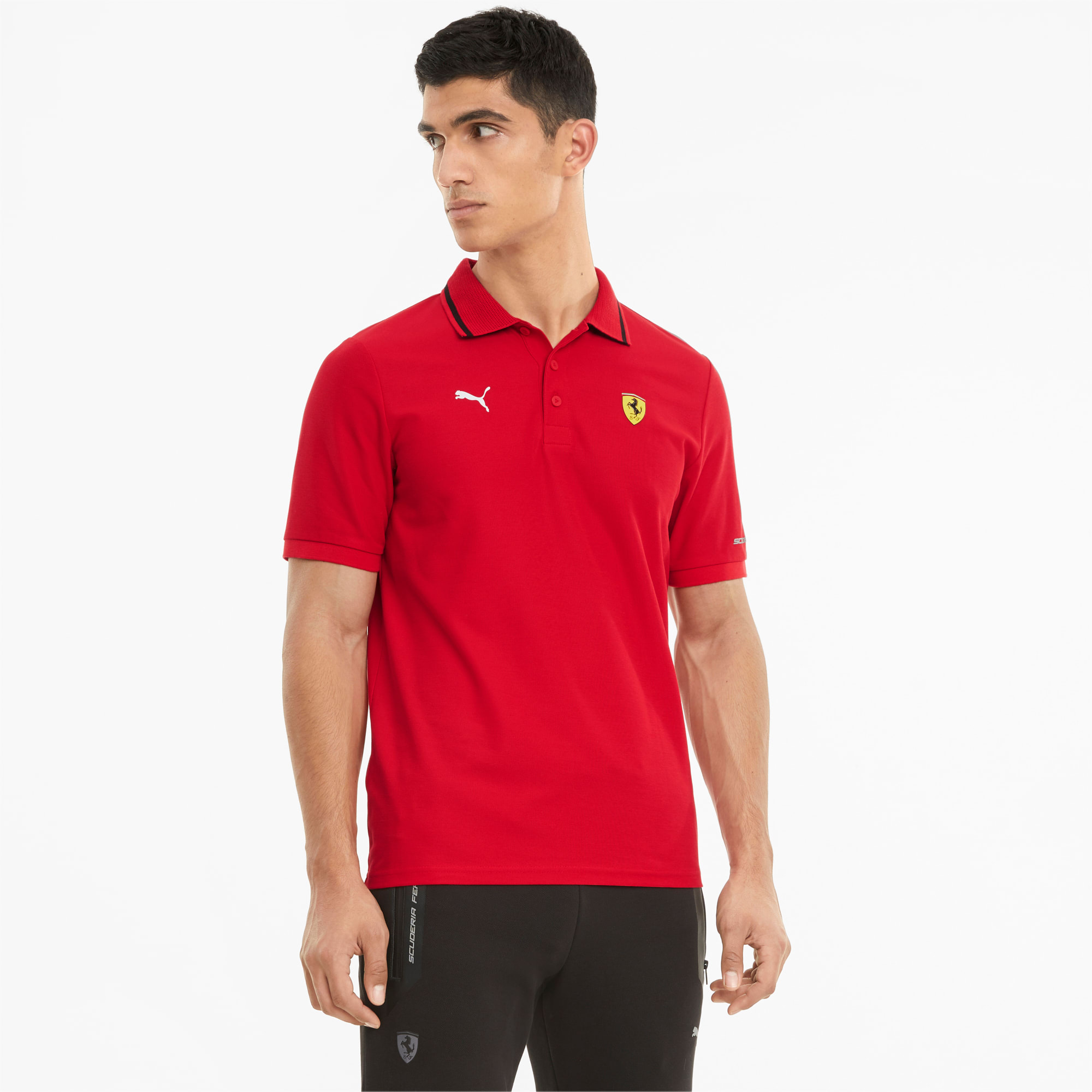 Scuderia Ferrari Race Men's Polo, Rosso Corsa, large-SEA