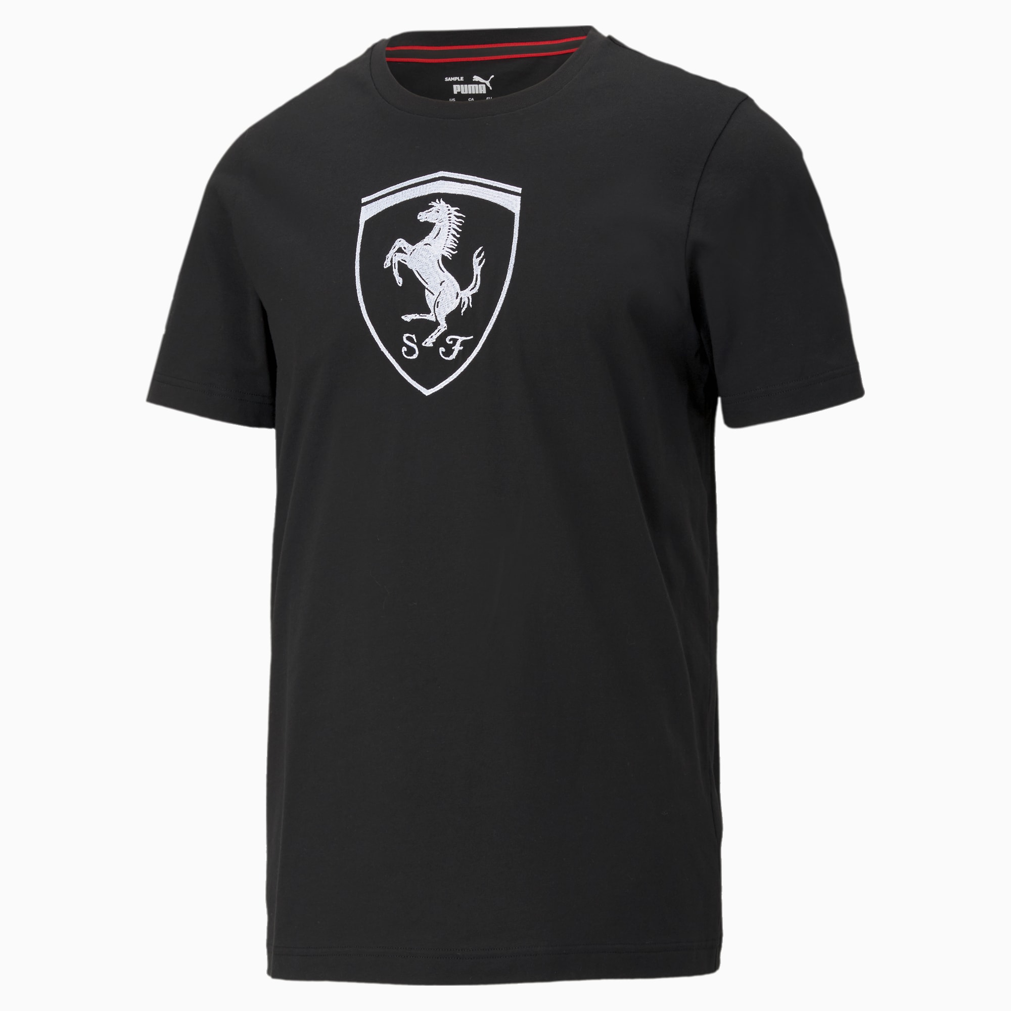 Scuderia Ferrari Race Big Shield Men's Tee, Puma Black, large-SEA