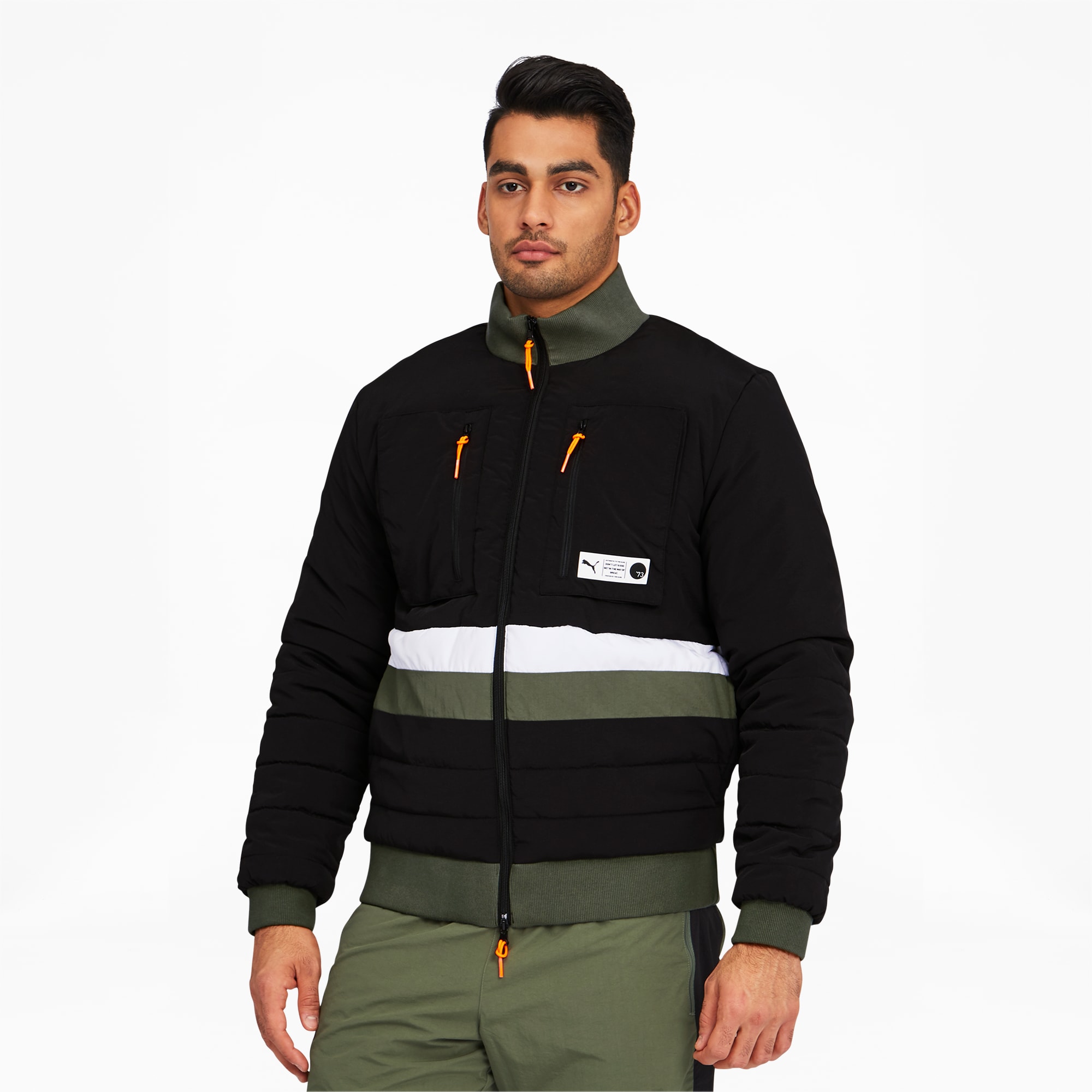 puma black padded jacket