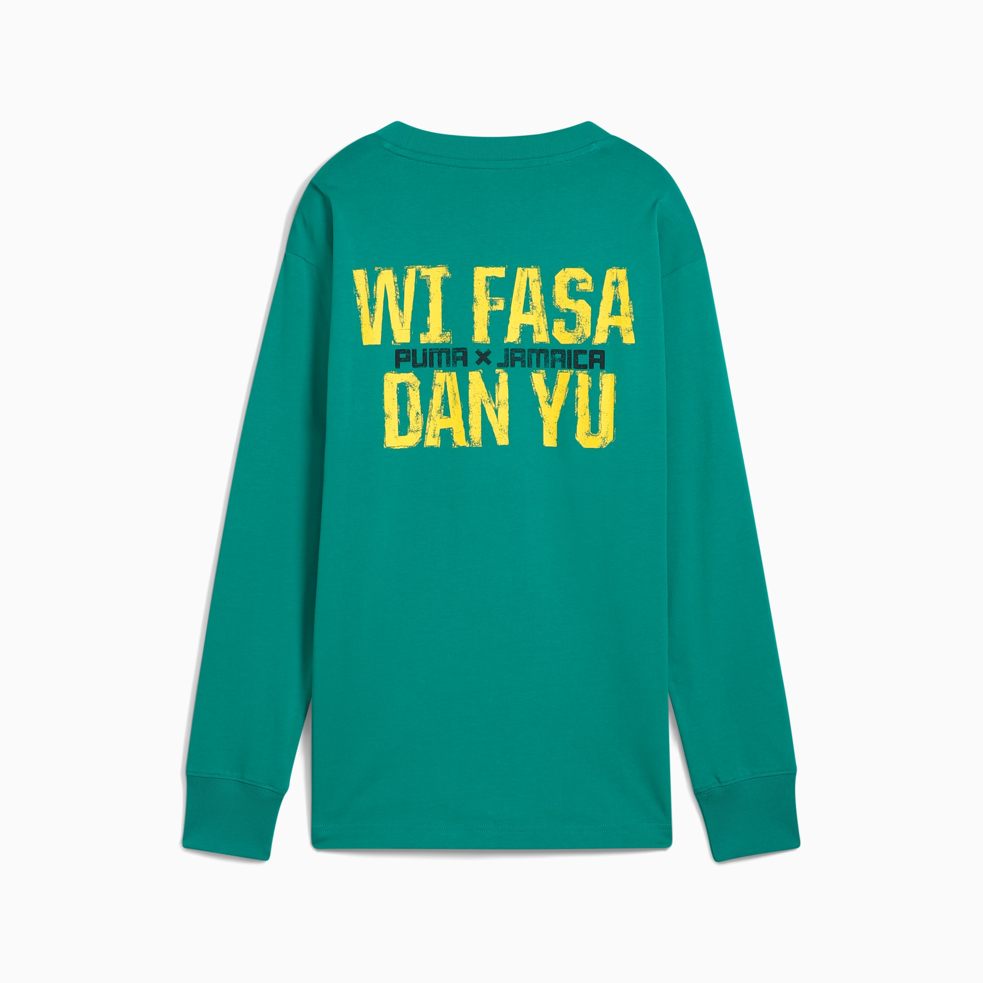 PUMA x JAMAICA Village Wear Long Sleeve Top Women, Highlands Green-Jamaica, large