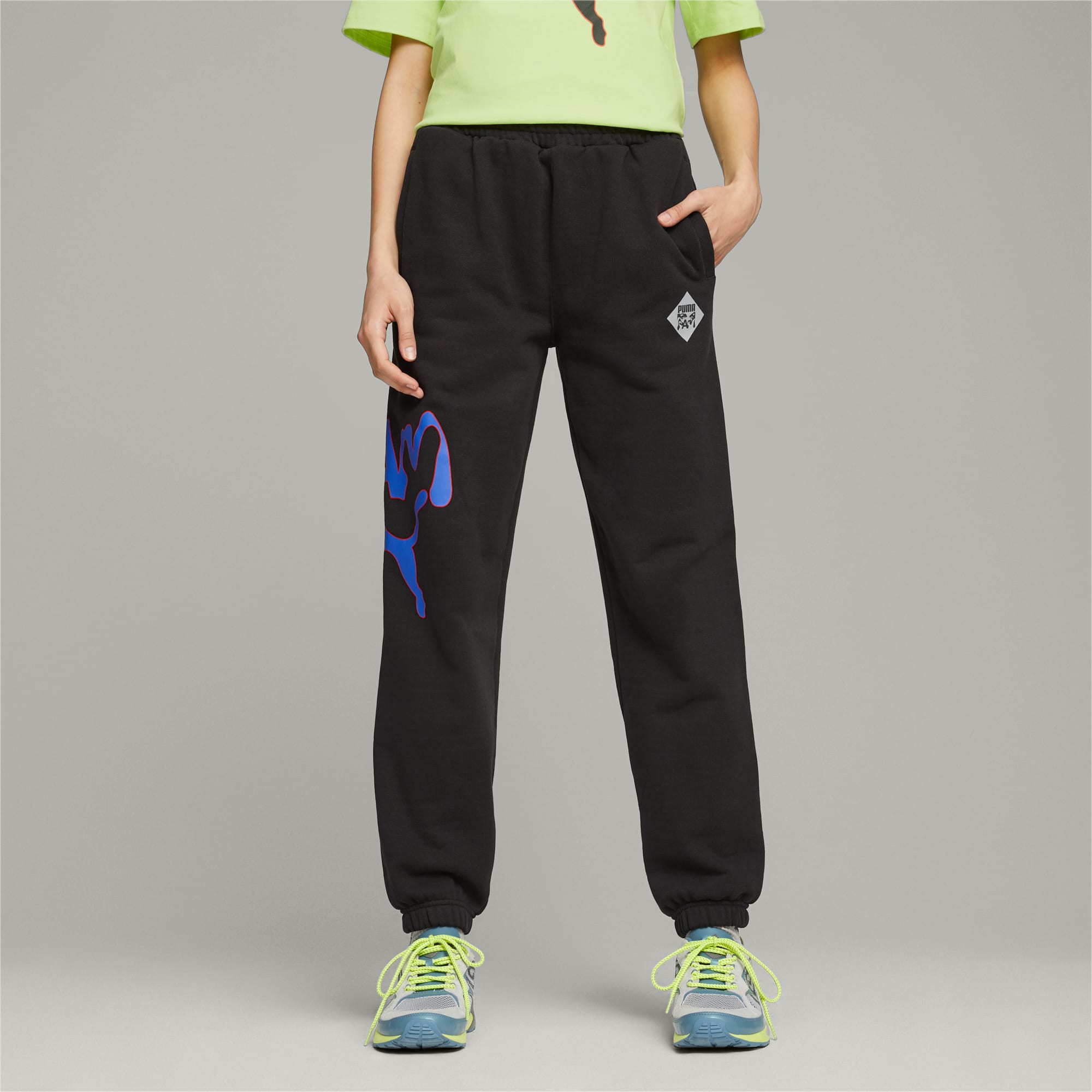 Black graphic sales sweatpants