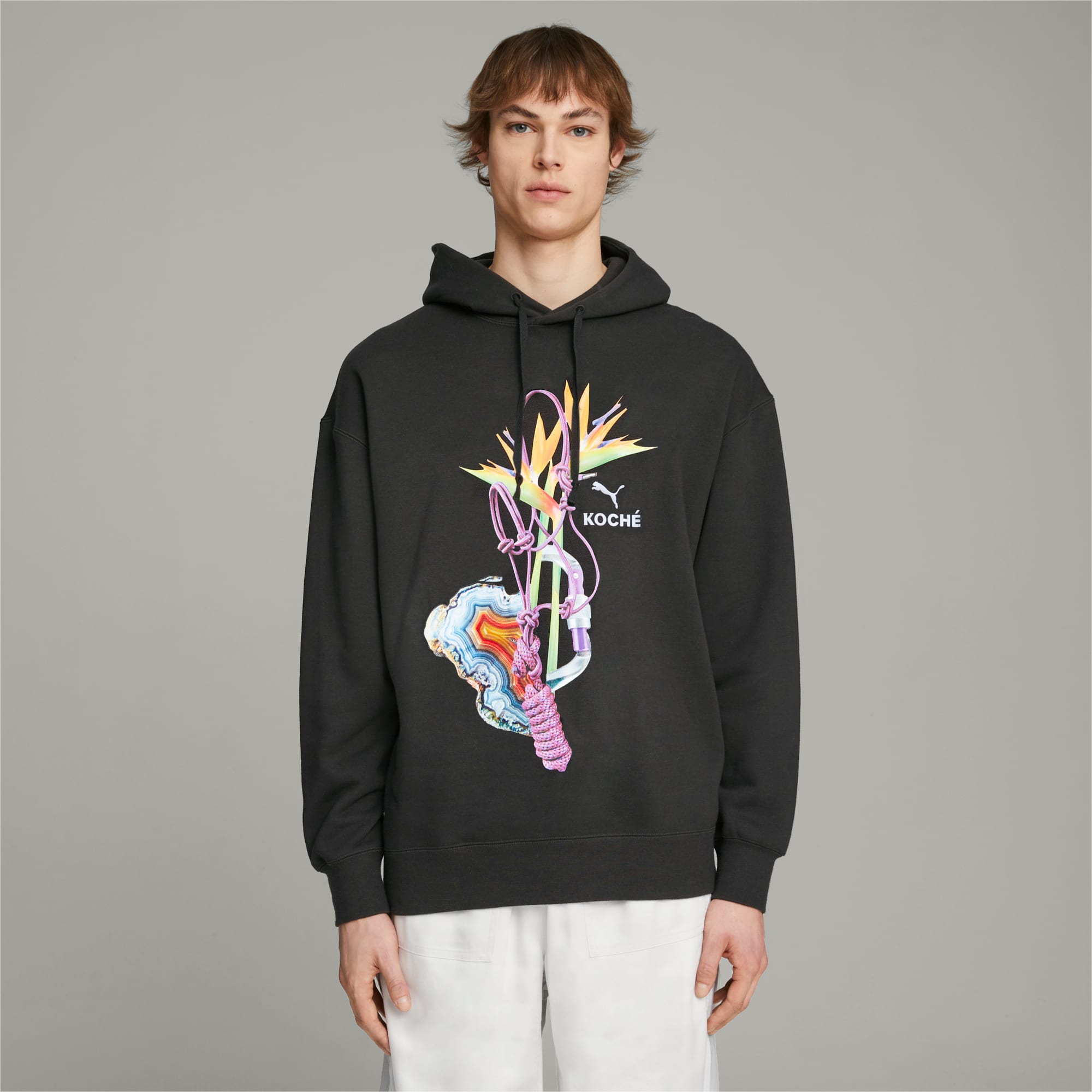 PUMA x KOCHÉ Hoodie, PUMA Black, large-SEA