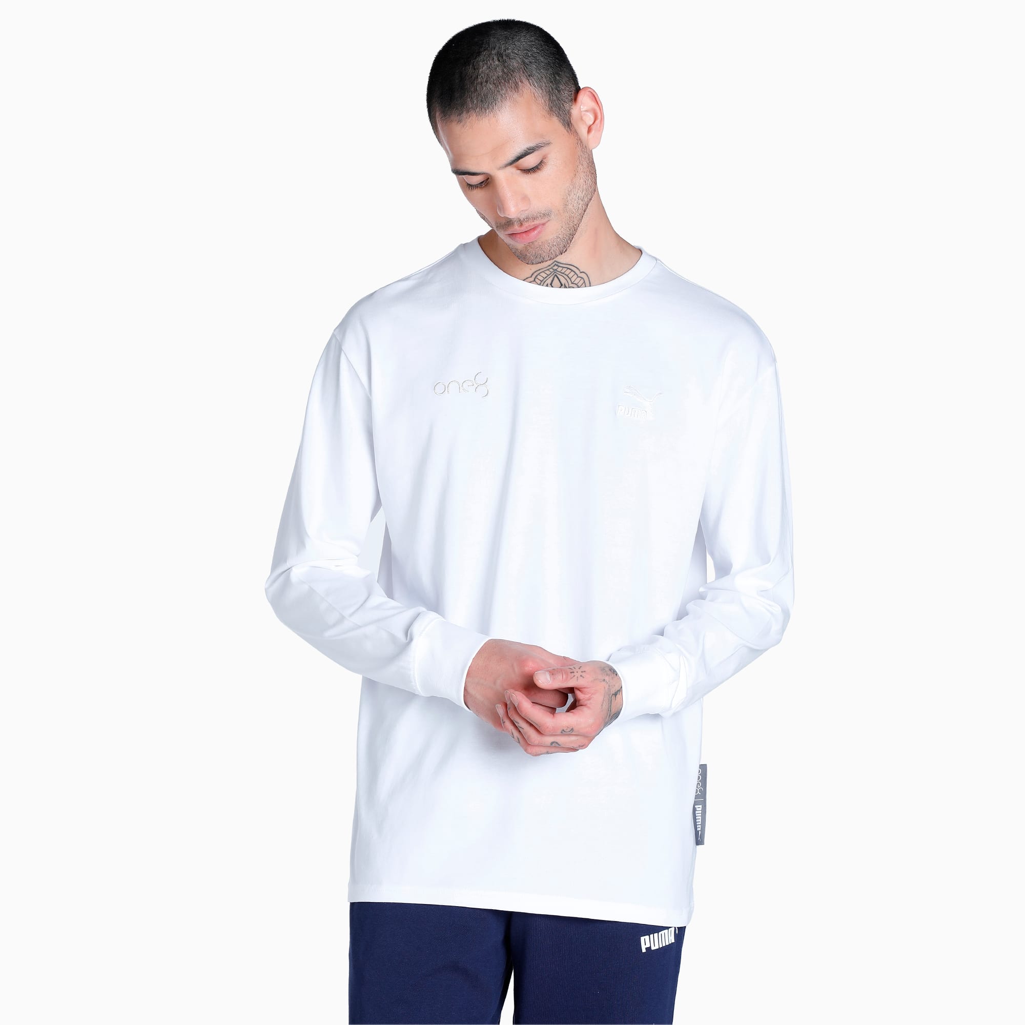 Long Fit T-shirt - White - Men